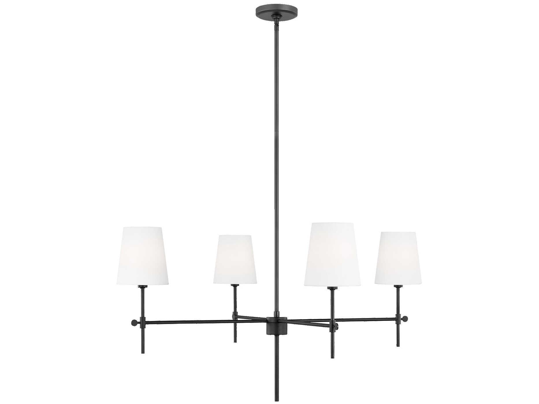 Visual Comfort Studio Baker 4-Light Midnight Black Chandelier
