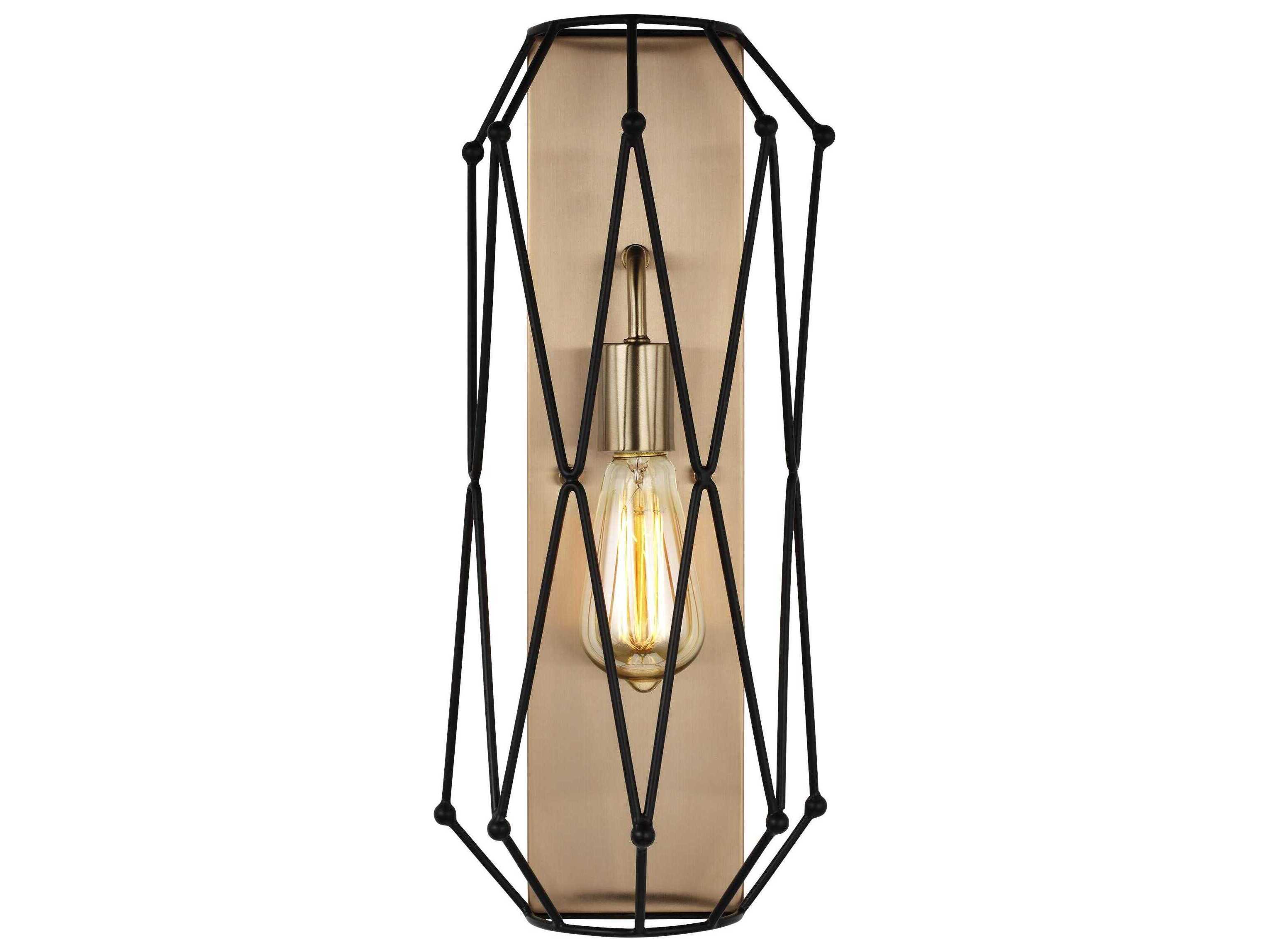 Visual Comfort Studio Zarra 1-Light Satin Brass Wall Sconce