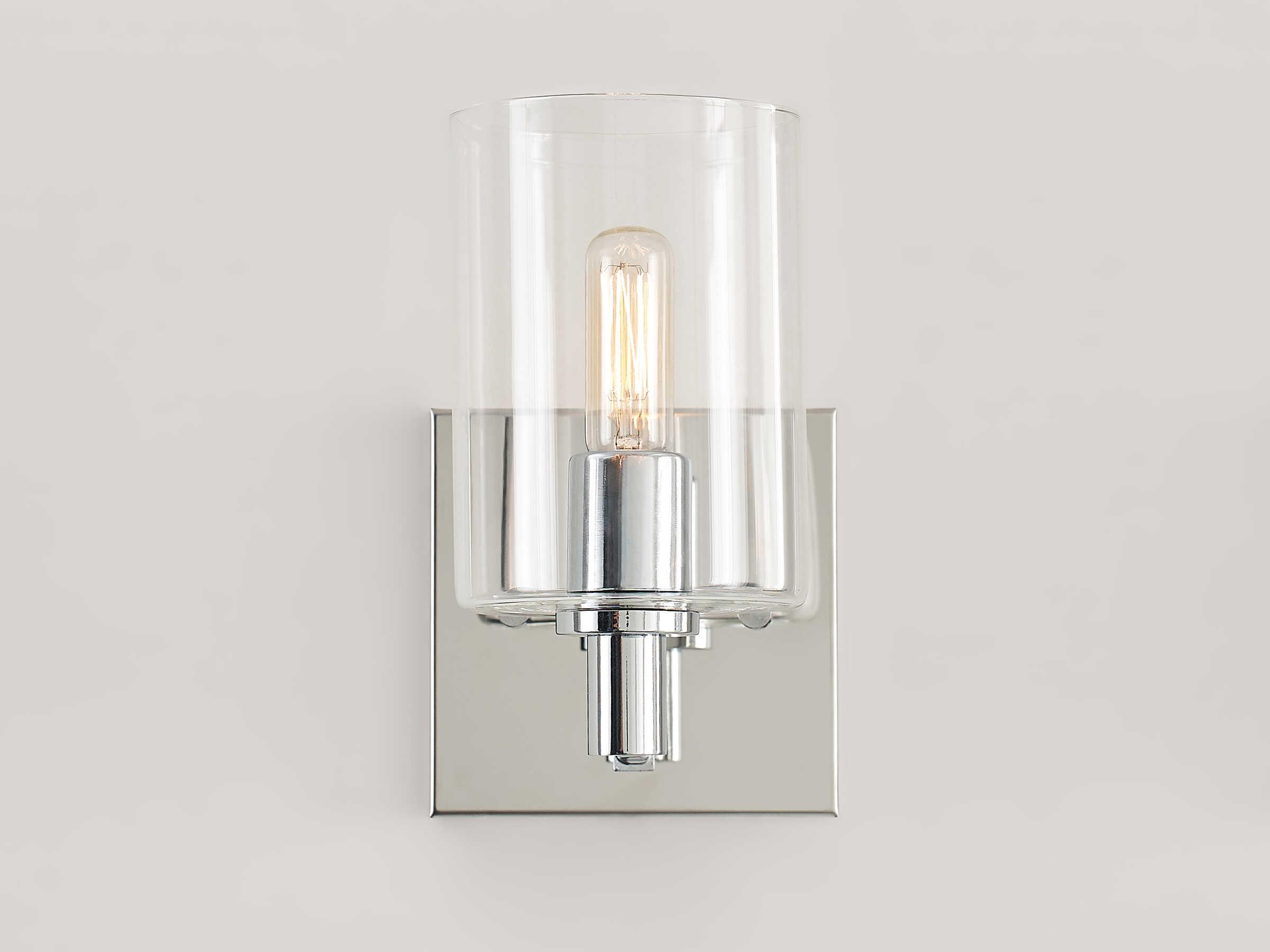 Visual Comfort Studio Fullton 1-Light Chrome Wall Sconce
