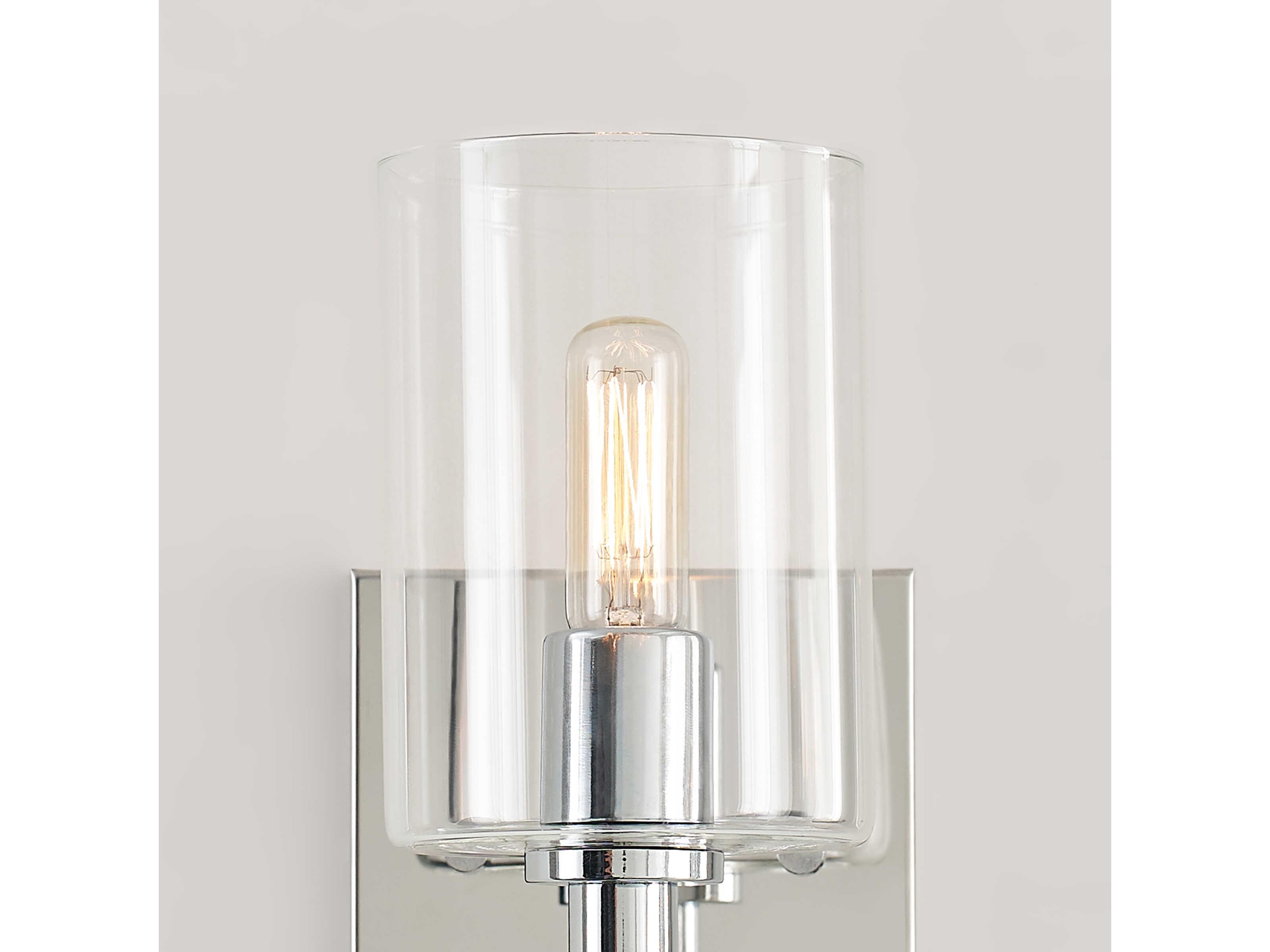 Visual Comfort Studio Fullton 1-Light Chrome Wall Sconce