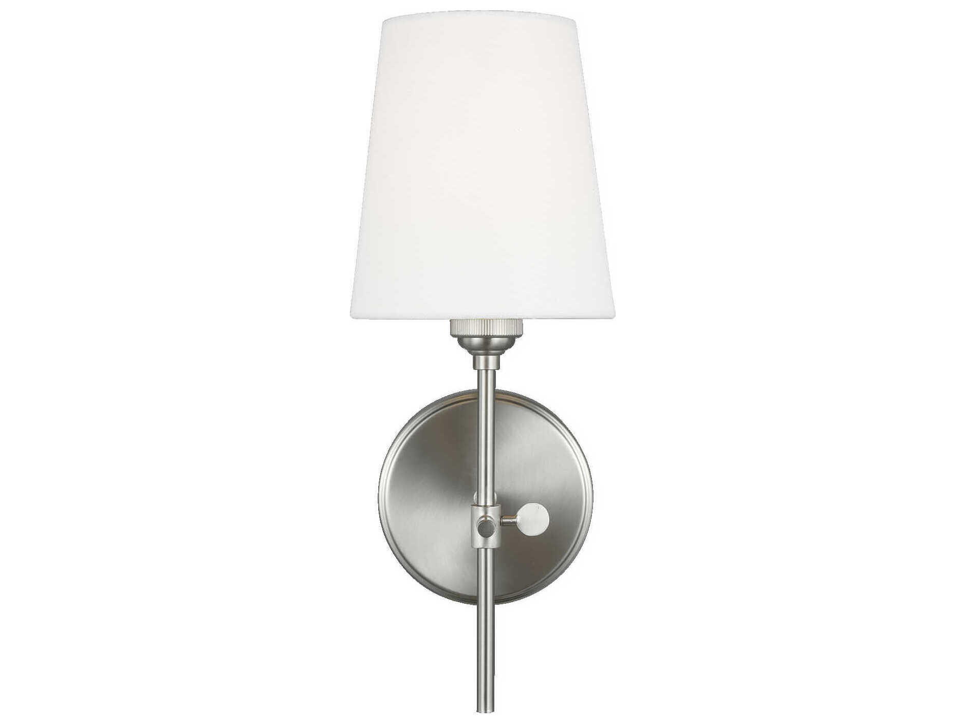 Visual Comfort Studio Baker 1-Light Brushed Nickel Wall Sconce