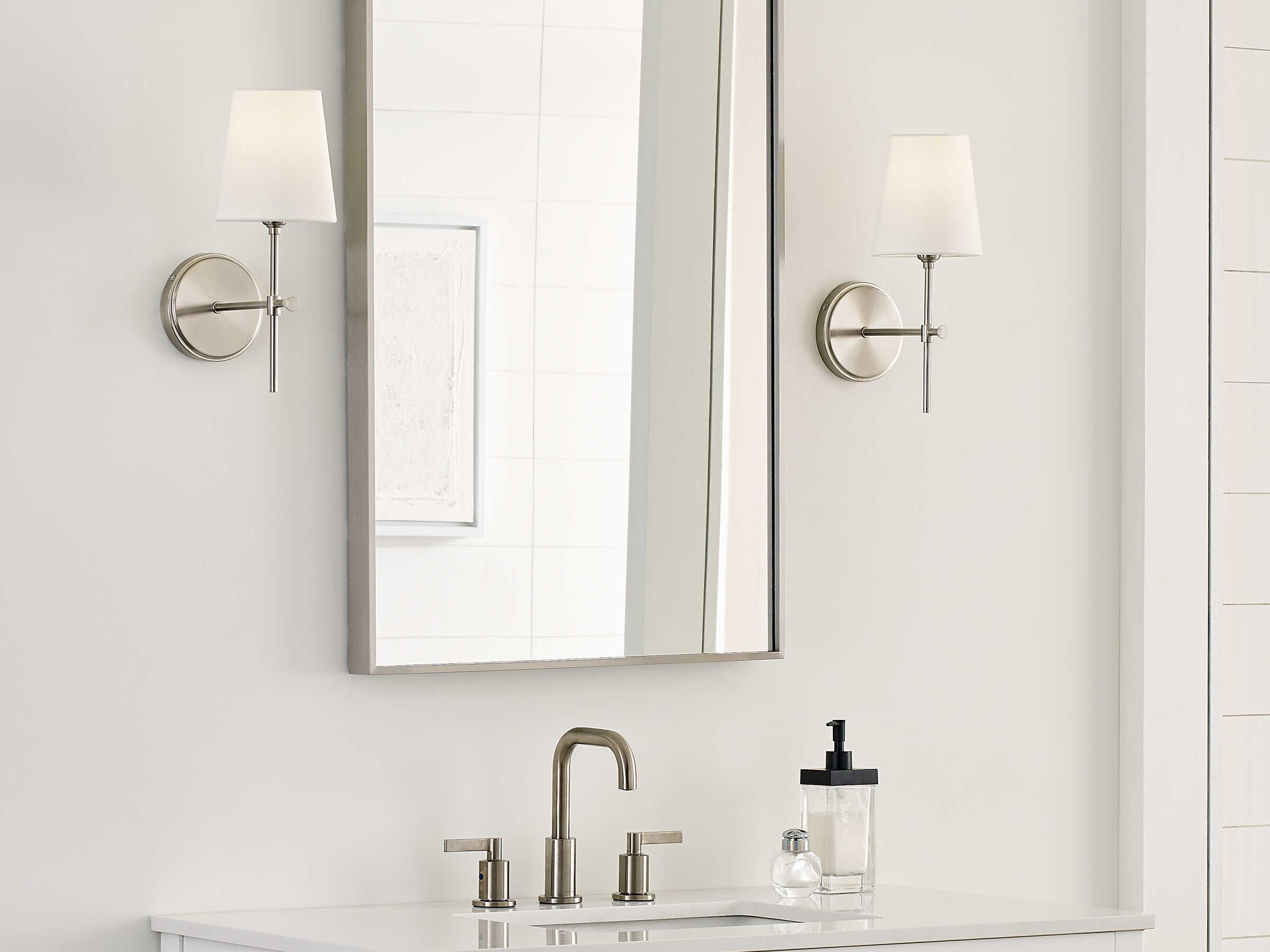 Visual Comfort Studio Baker 1-Light Brushed Nickel Wall Sconce