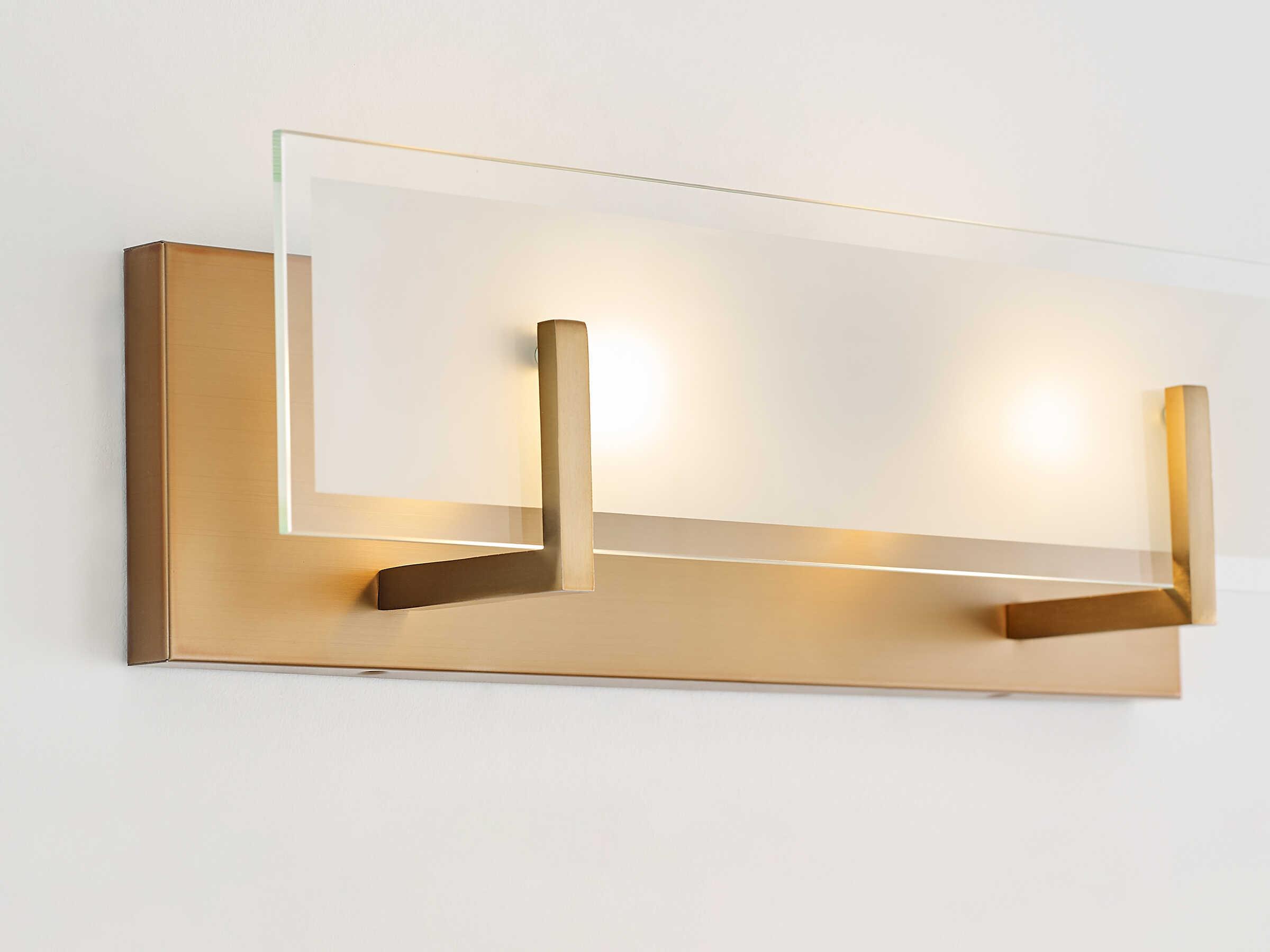 Visual Comfort Studio Syll 2-Light Satin Brass Vanity Light