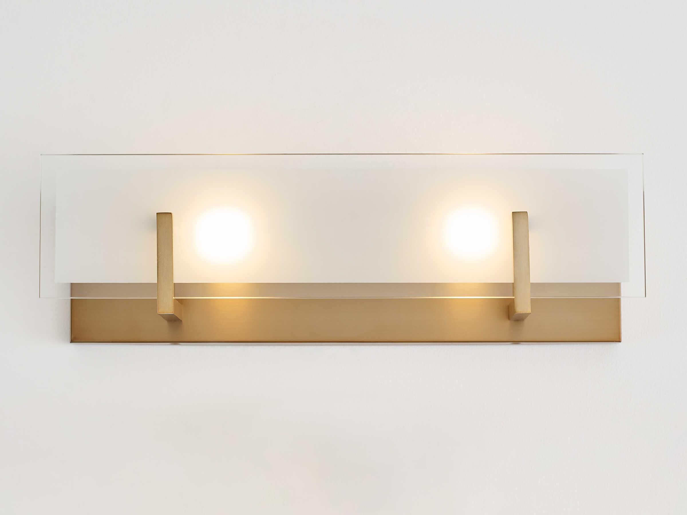 Visual Comfort Studio Syll 2-Light Satin Brass Vanity Light