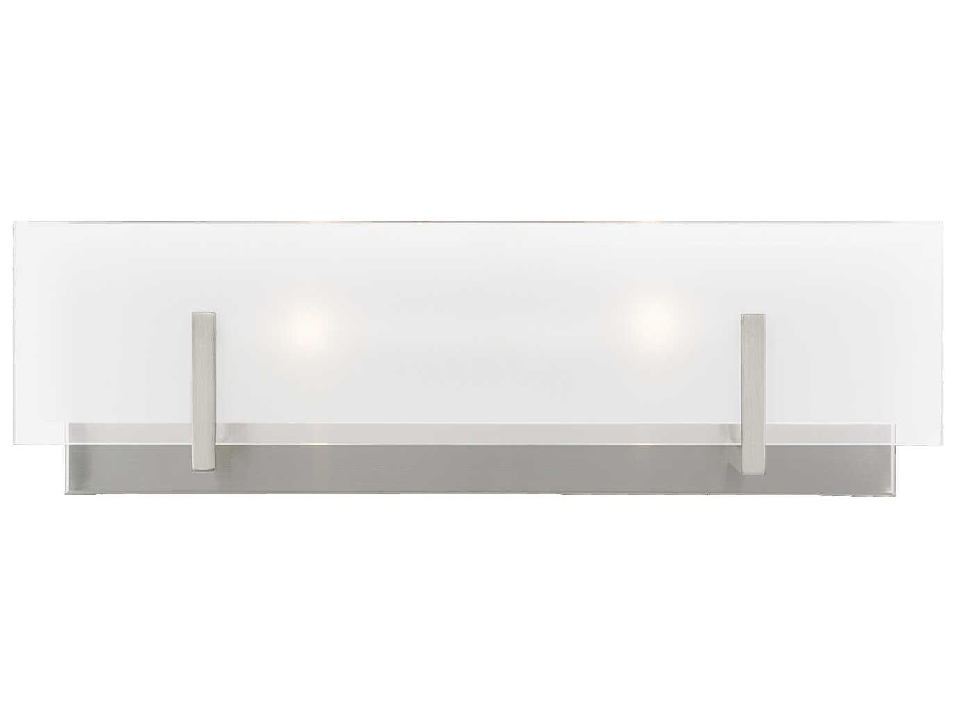 Visual Comfort Studio Syll 2-Light Brushed Nickel Vanity Light