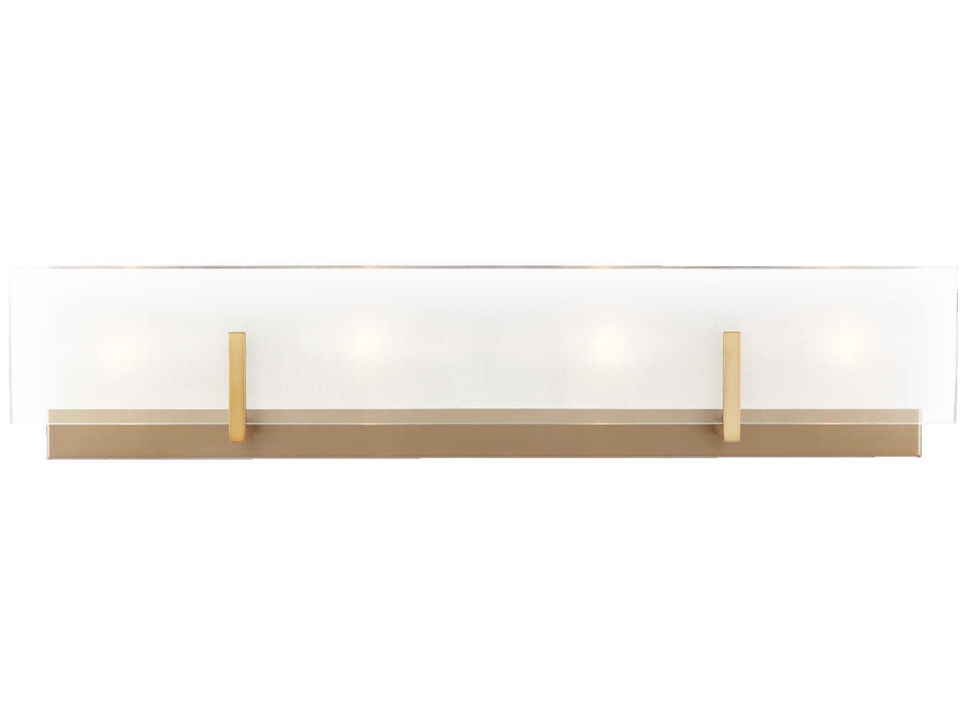 Visual Comfort Studio Syll 4-Light Satin Brass Vanity Light