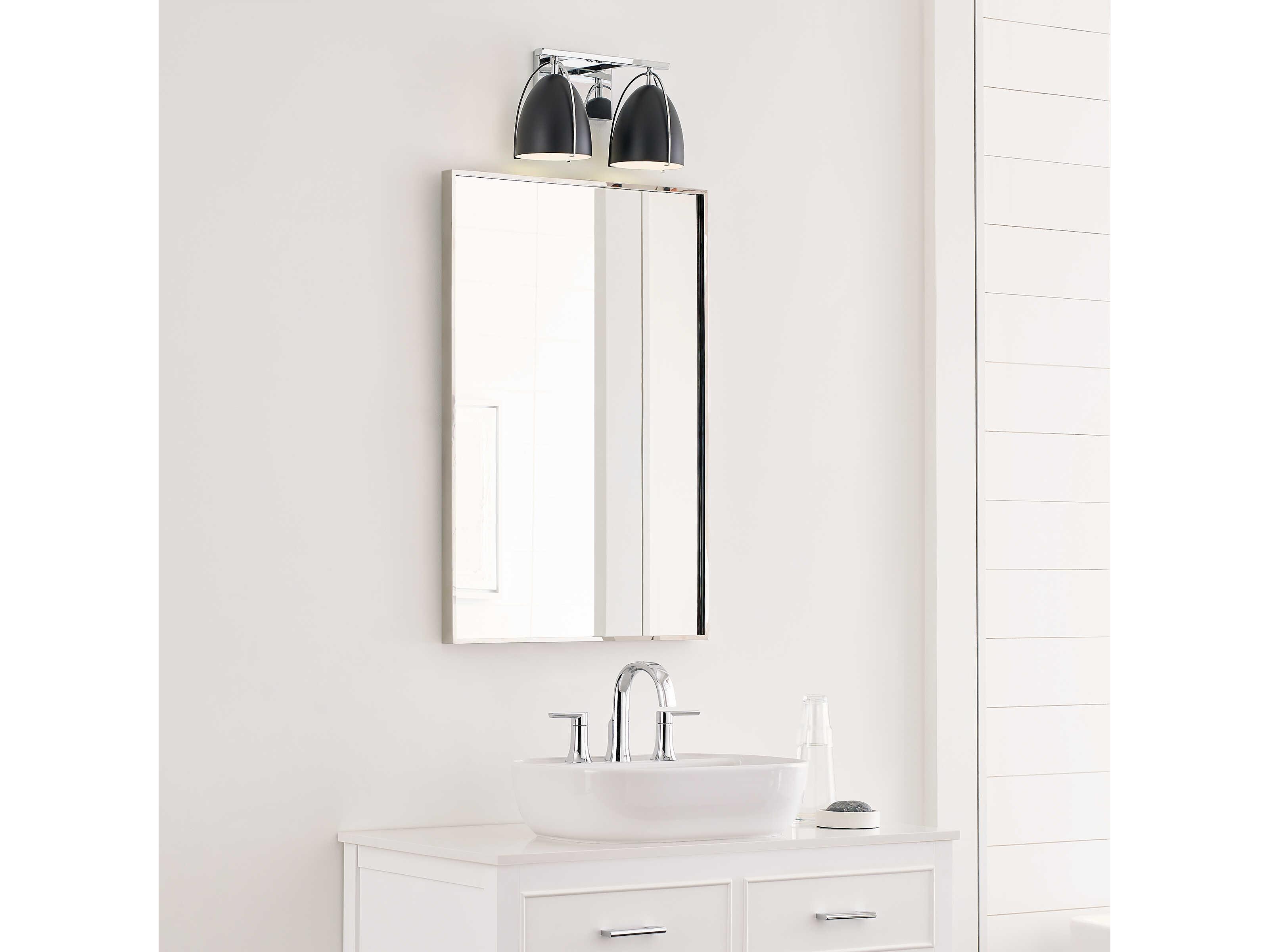 Visual Comfort Studio Norman 2-Light Chrome Vanity Light
