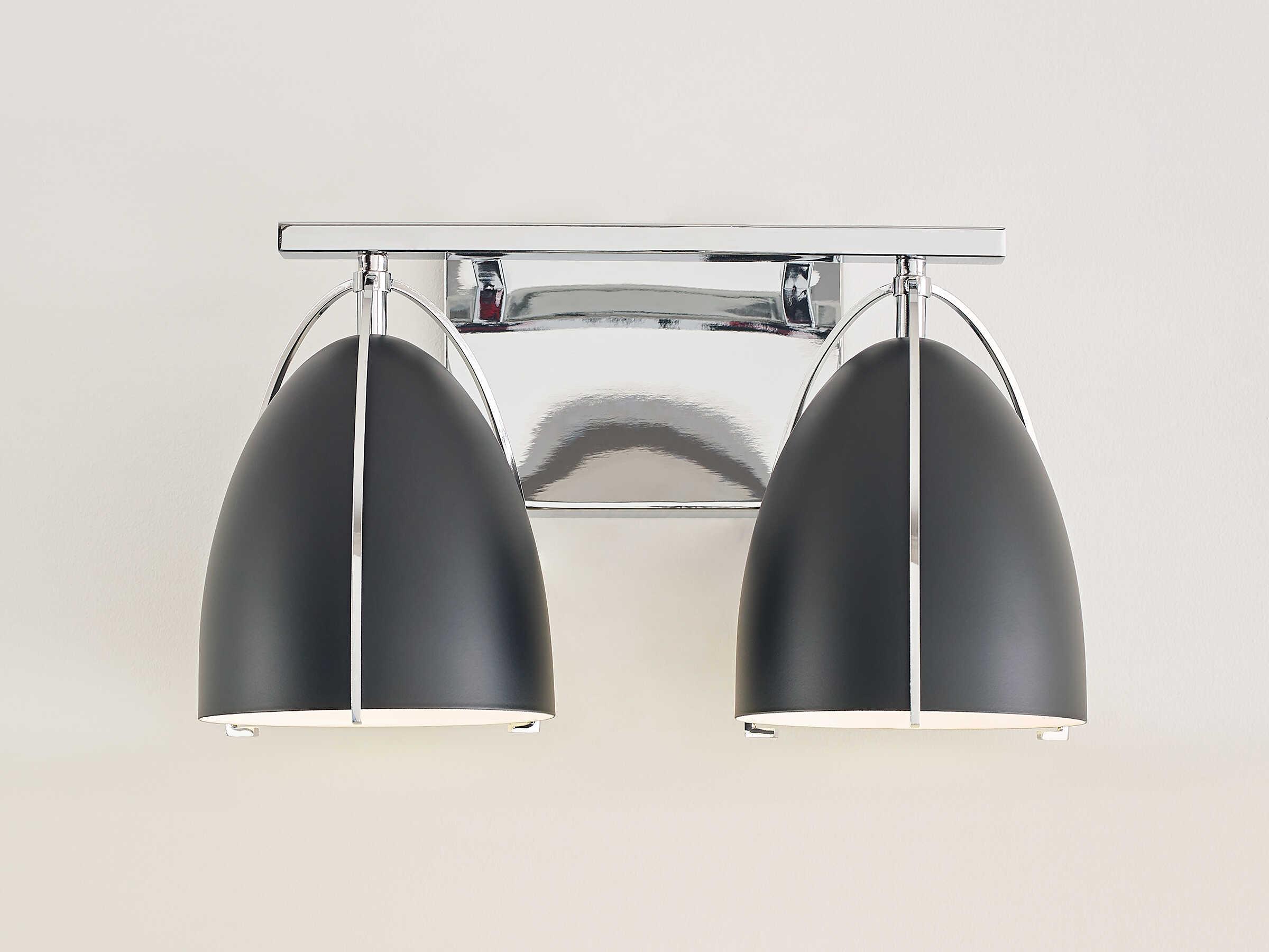Visual Comfort Studio Norman 2-Light Chrome Vanity Light