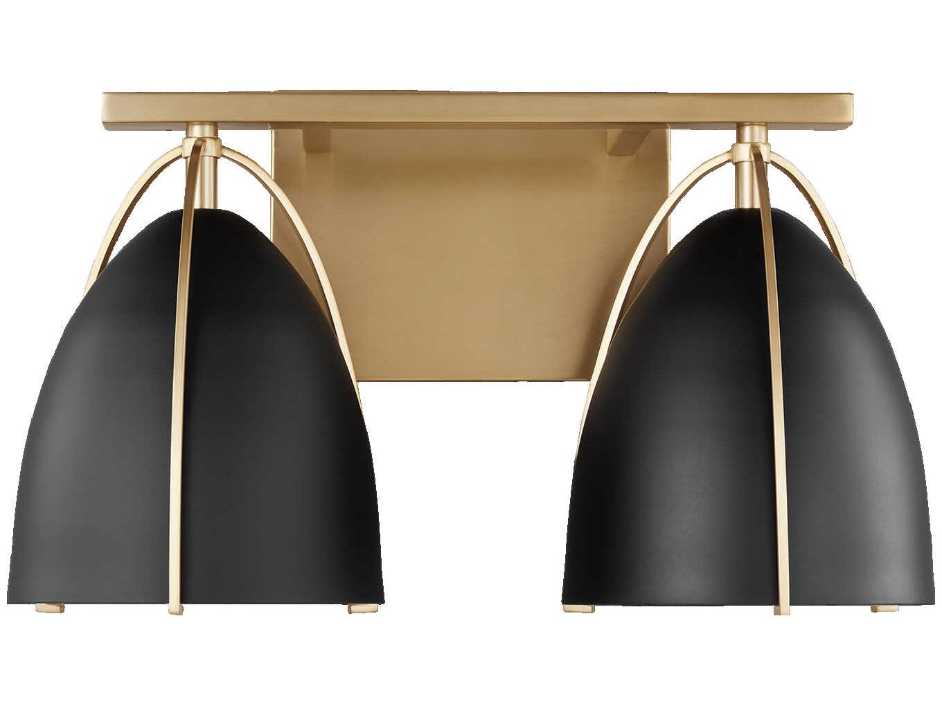 Visual Comfort Studio Norman 2-Light Satin Brass Vanity Light