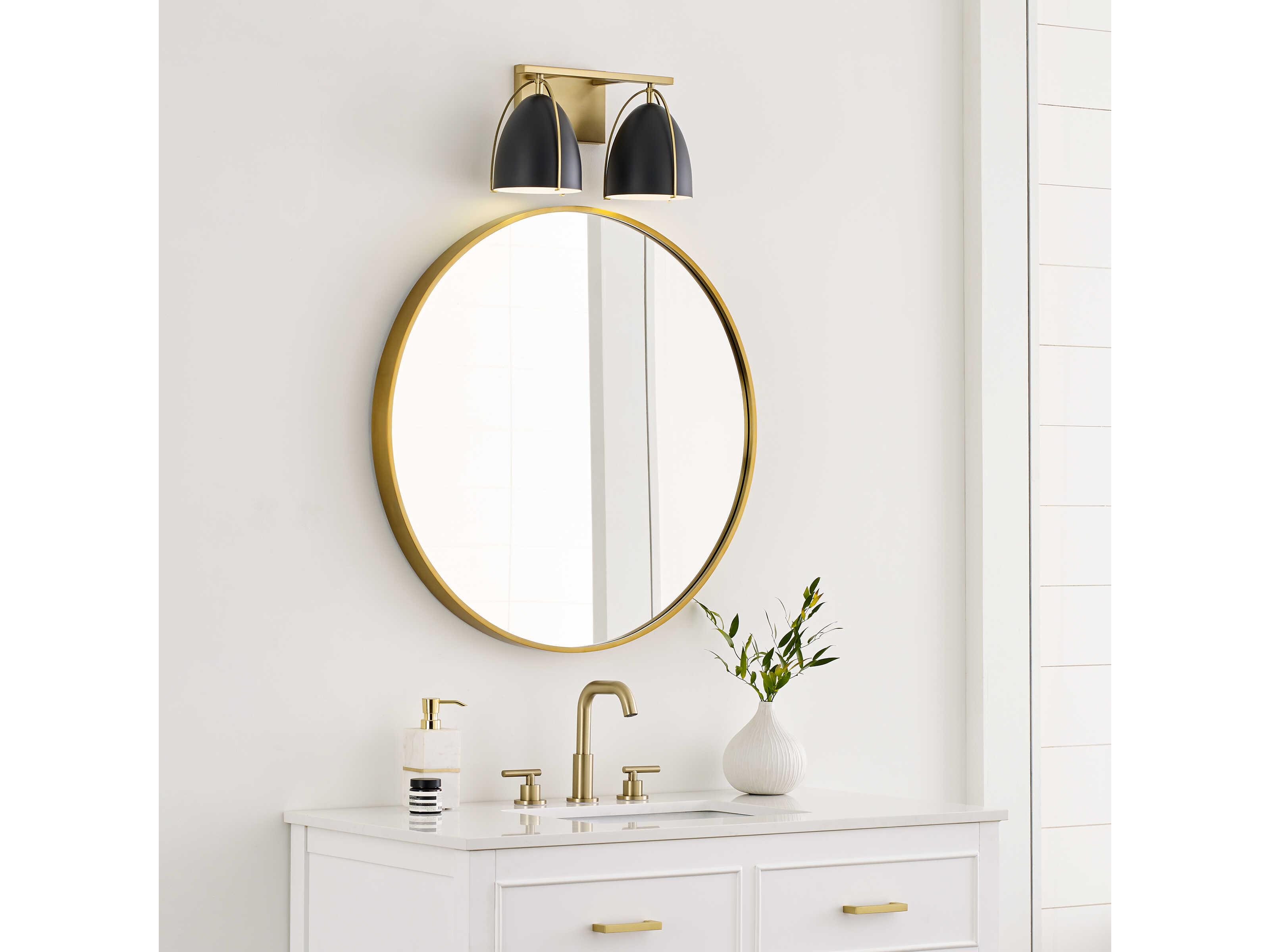 Visual Comfort Studio Norman 2-Light Satin Brass Vanity Light