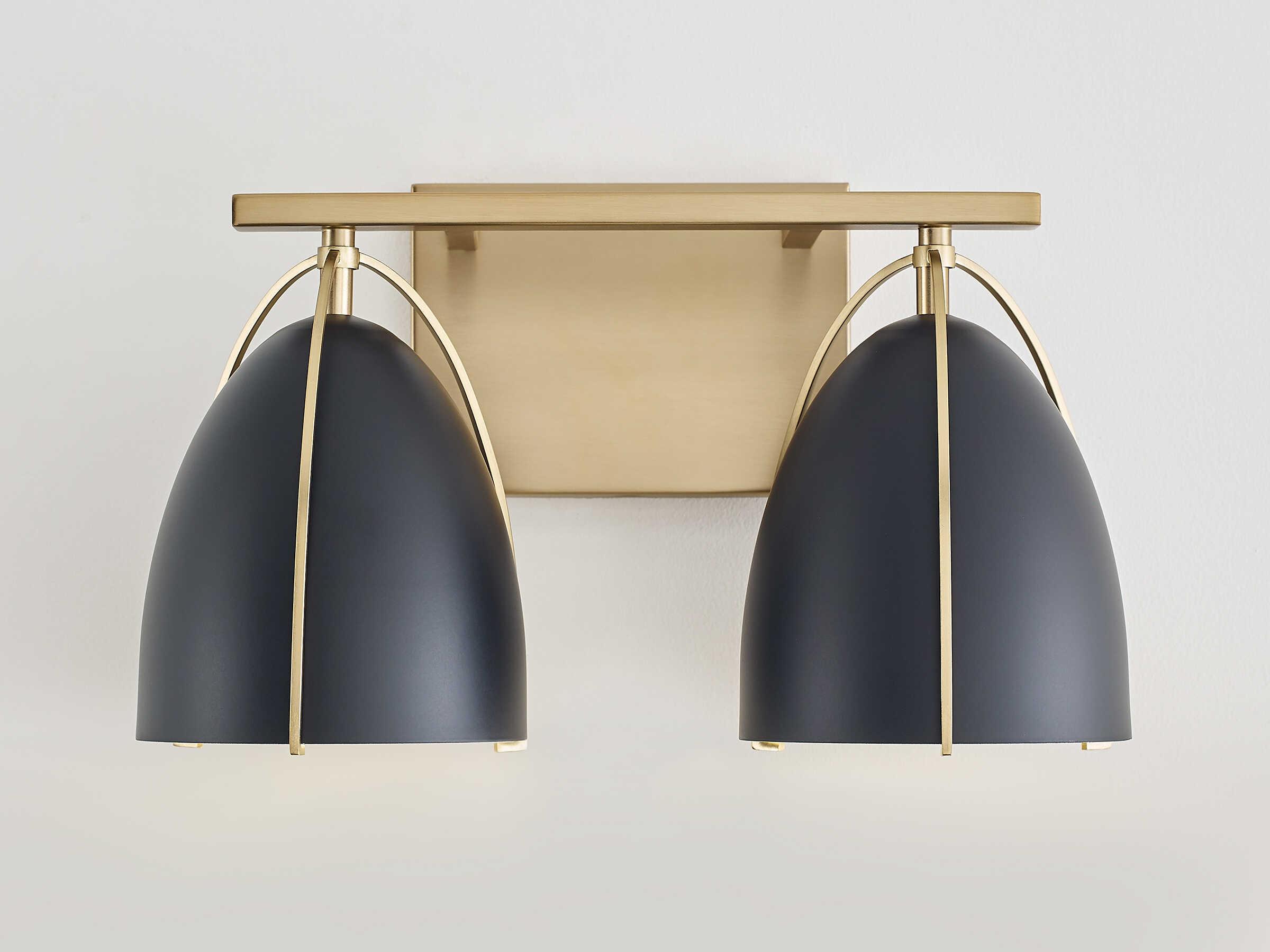 Visual Comfort Studio Norman 2-Light Satin Brass Vanity Light