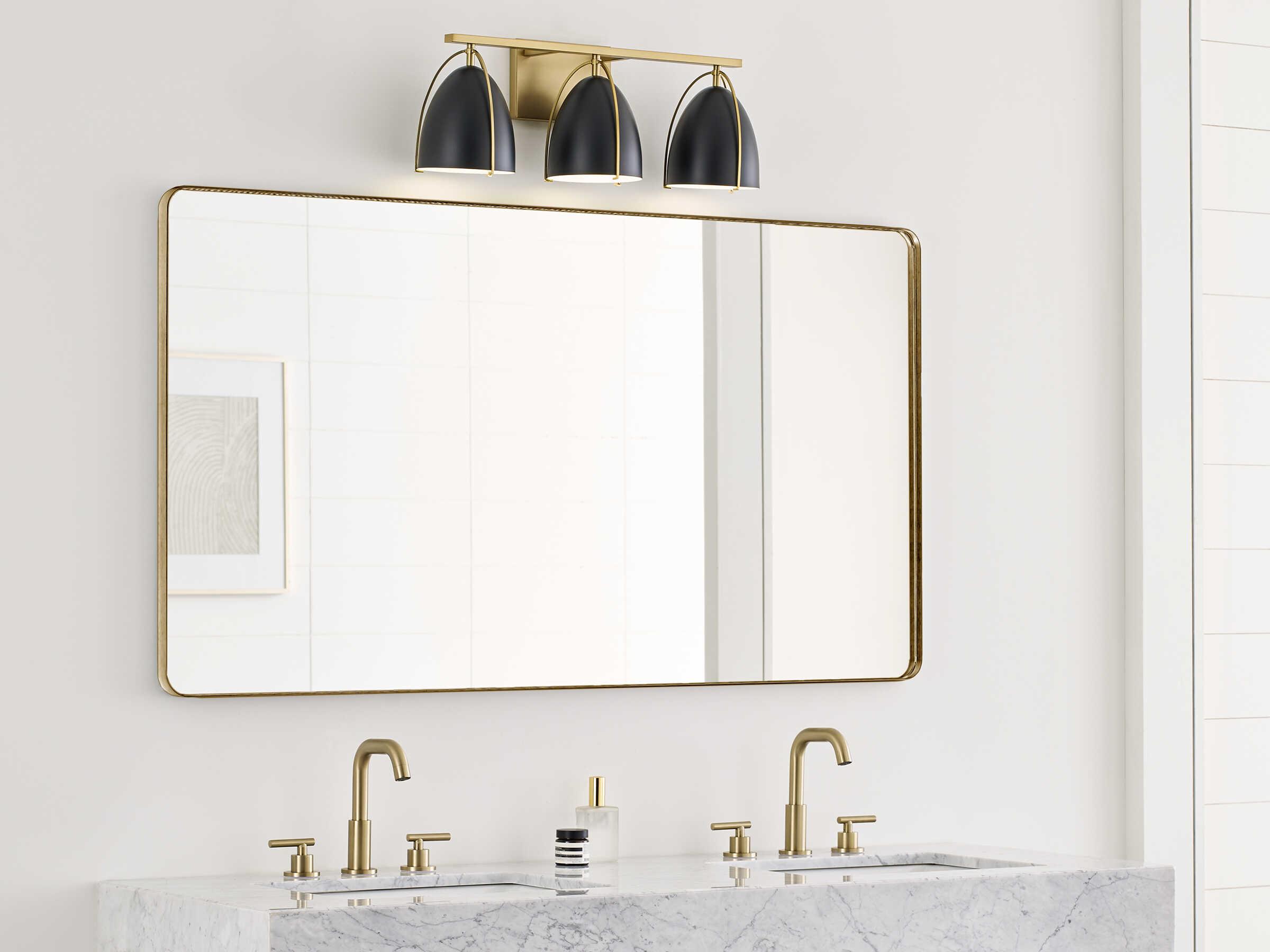 Visual Comfort Studio Norman 3-Light Satin Brass Vanity Light