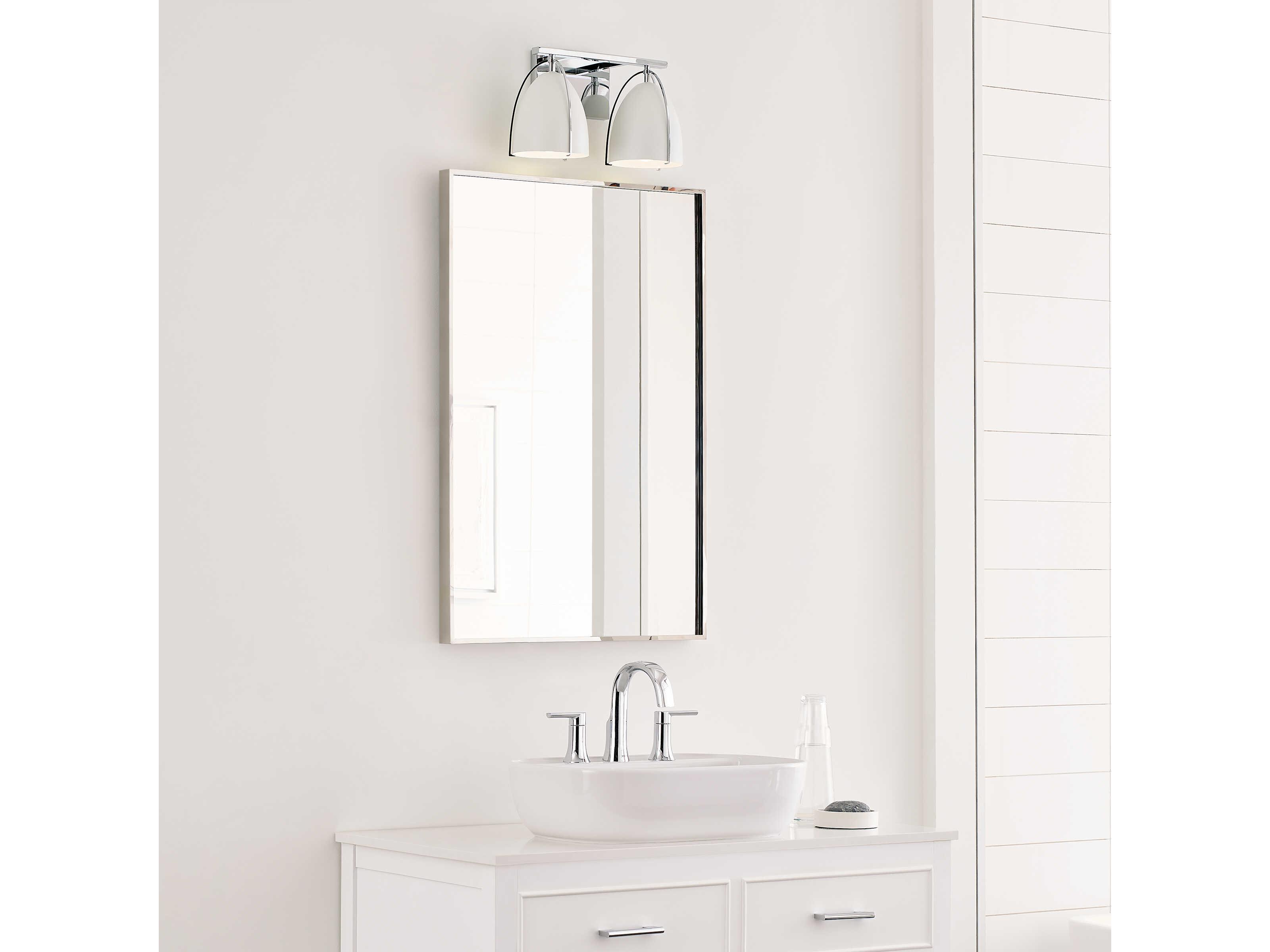 Visual Comfort Studio Norman 2-Light Chrome Vanity Light