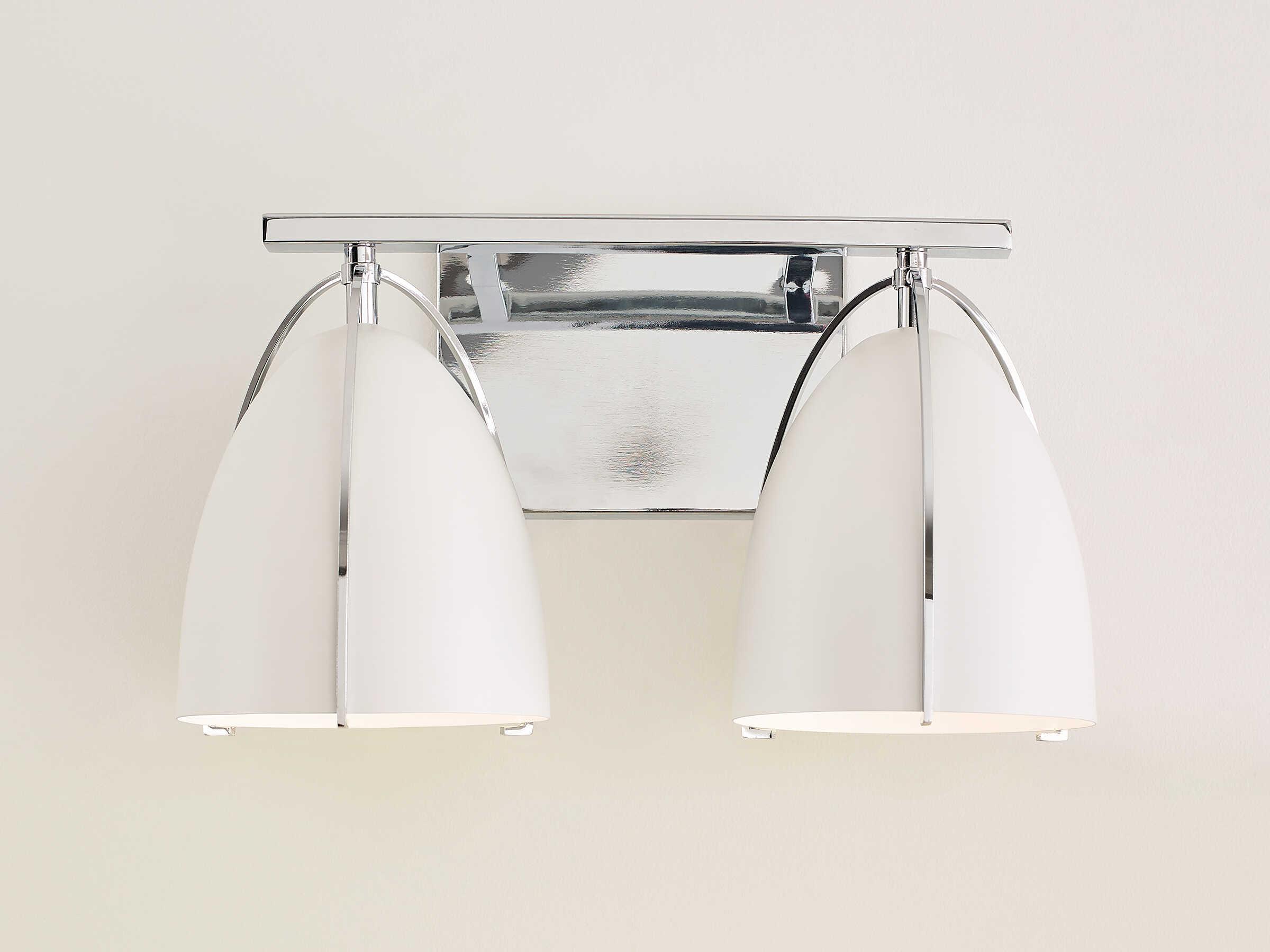 Visual Comfort Studio Norman 2-Light Chrome Vanity Light