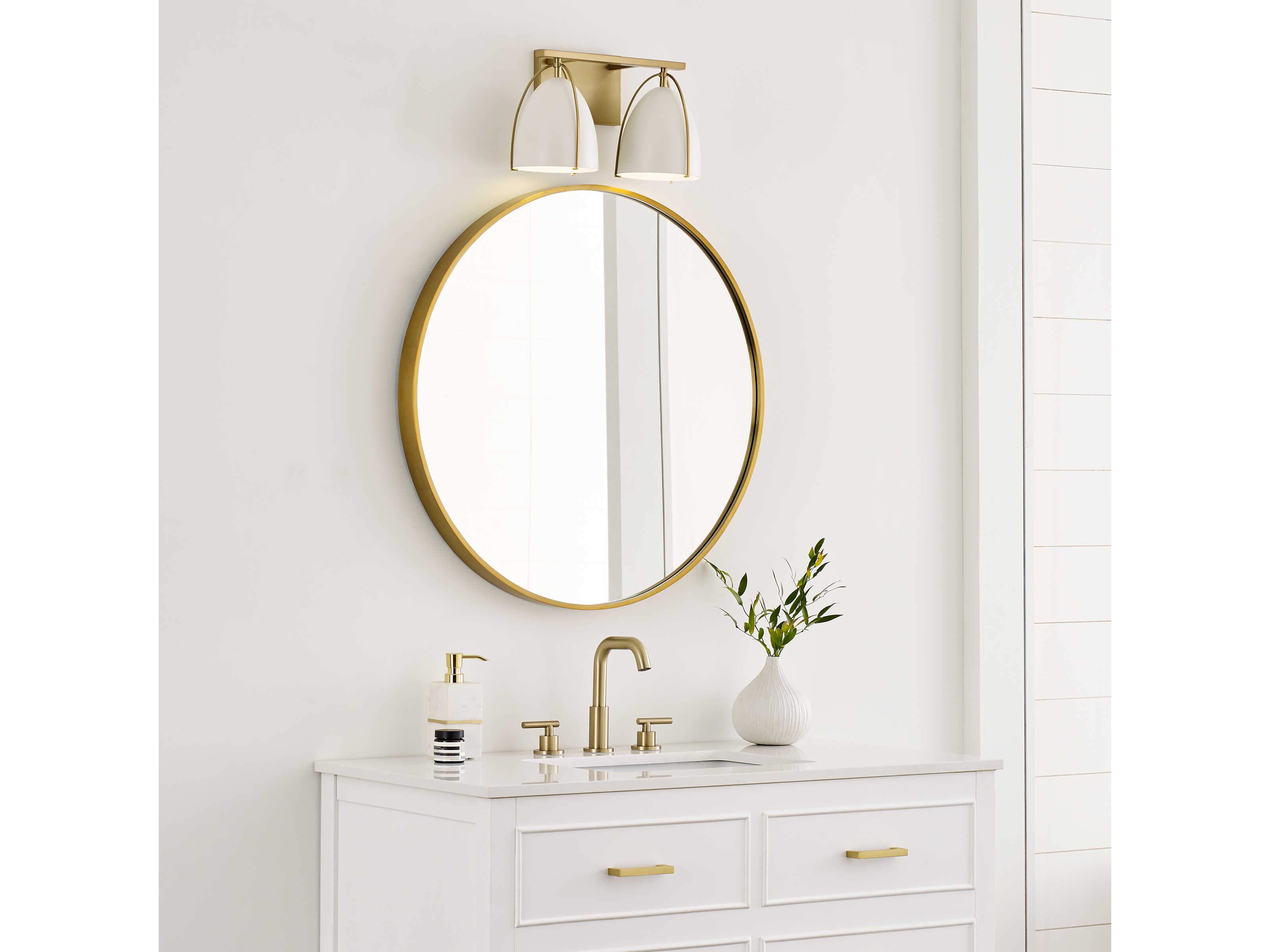 Visual Comfort Studio Norman 2-Light Satin Brass Vanity Light