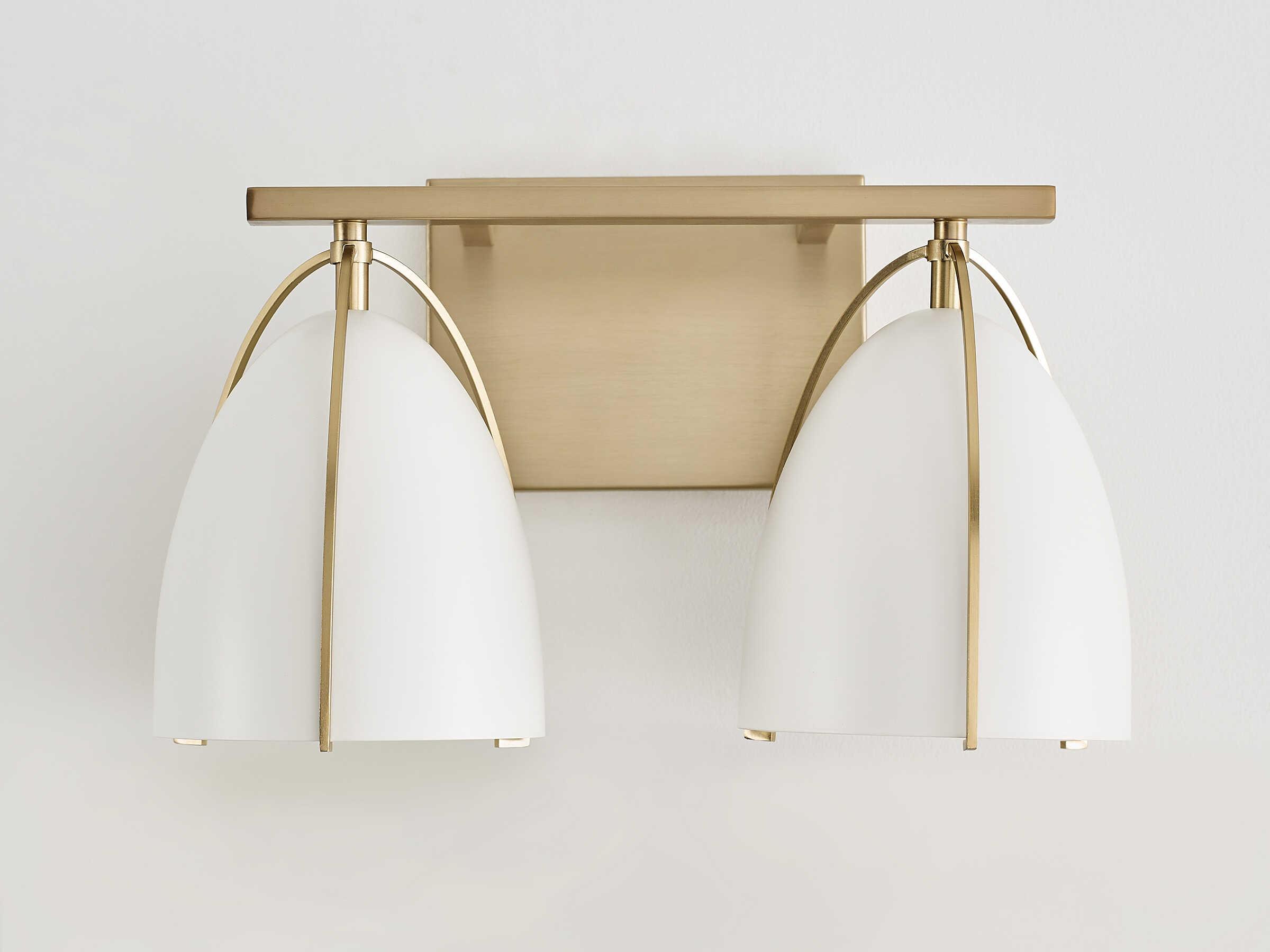 Visual Comfort Studio Norman 2-Light Satin Brass Vanity Light