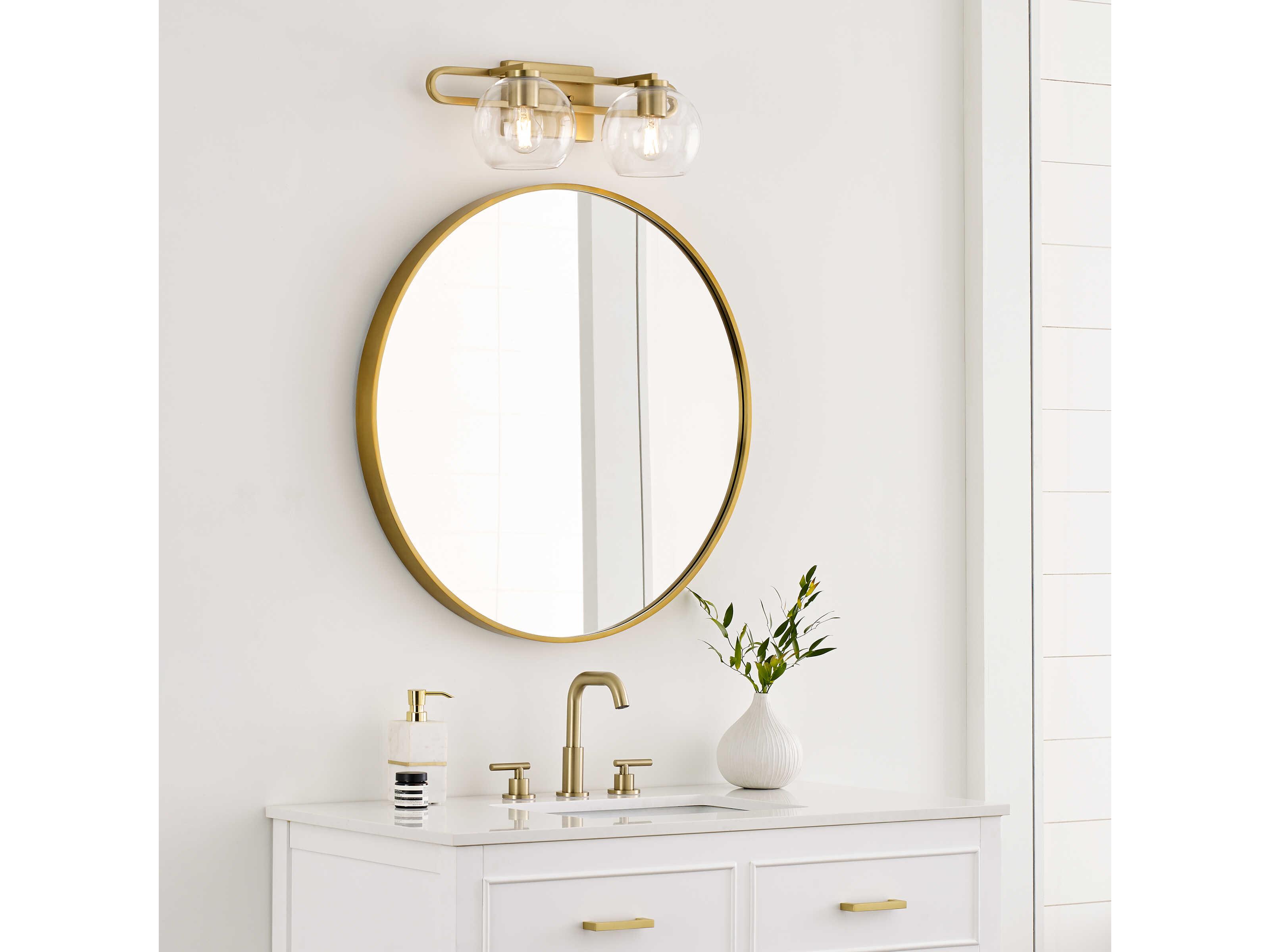 Visual Comfort Studio Codyn 2-Light Satin Brass Vanity Light