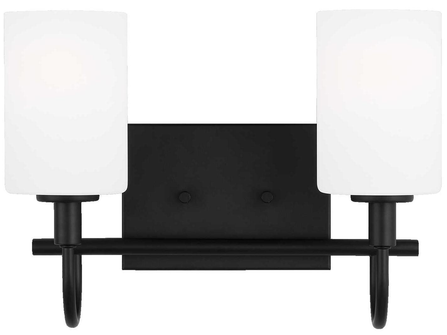 Visual Comfort Studio Oak Moore 2-Light Midnight Black Vanity Light
