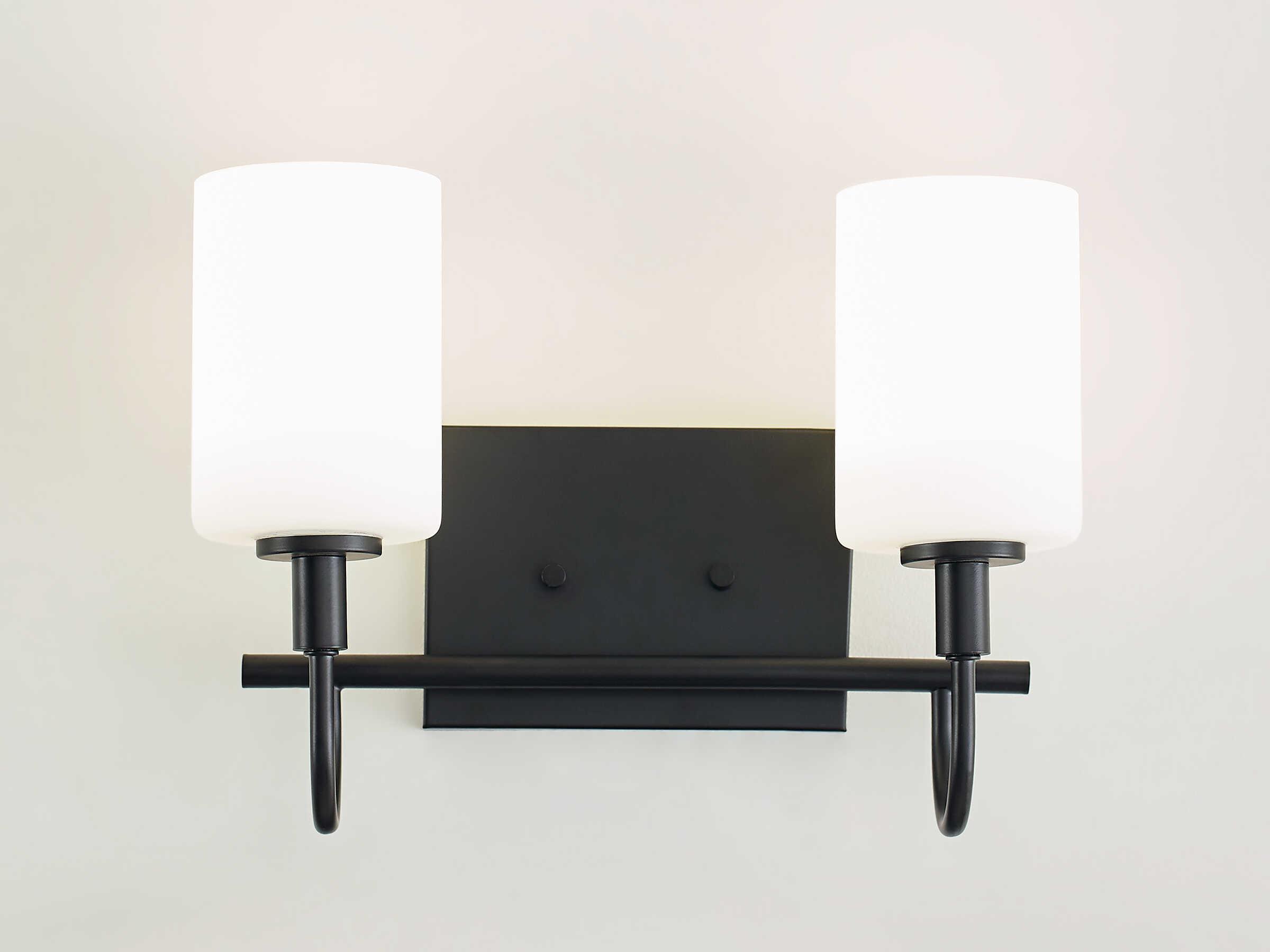 Visual Comfort Studio Oak Moore 2-Light Midnight Black Vanity Light