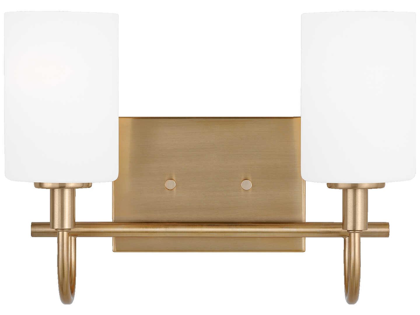 Visual Comfort Studio Oak Moore 2-Light Satin Brass Vanity Light