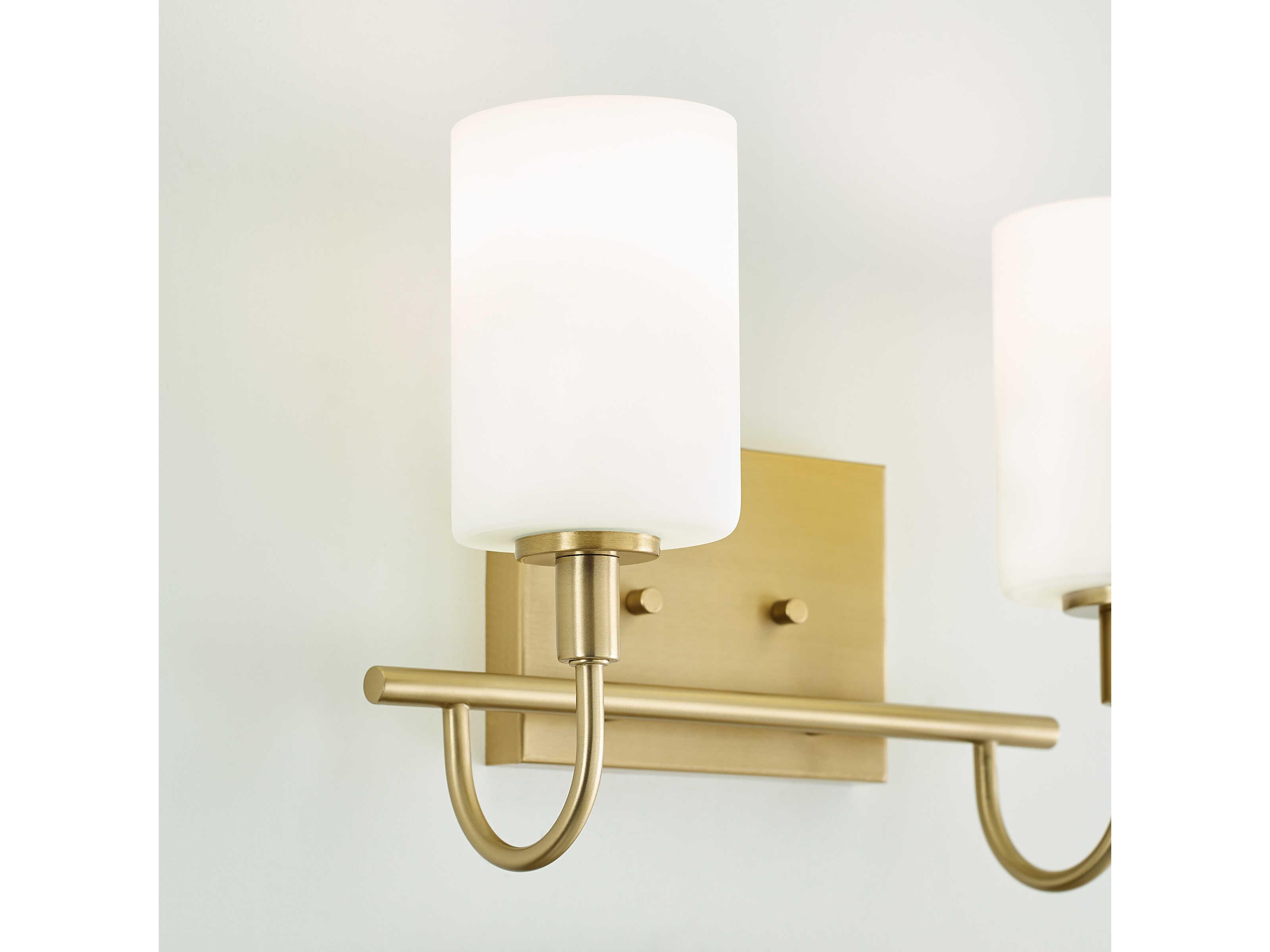 Visual Comfort Studio Oak Moore 2-Light Satin Brass Vanity Light