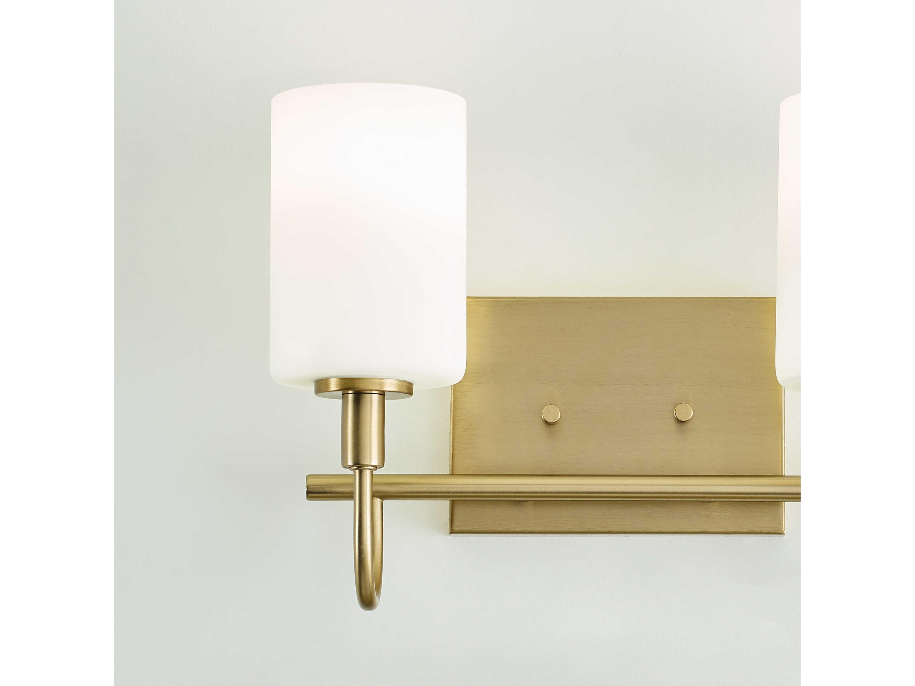 Visual Comfort Studio Oak Moore 2-Light Satin Brass Vanity Light