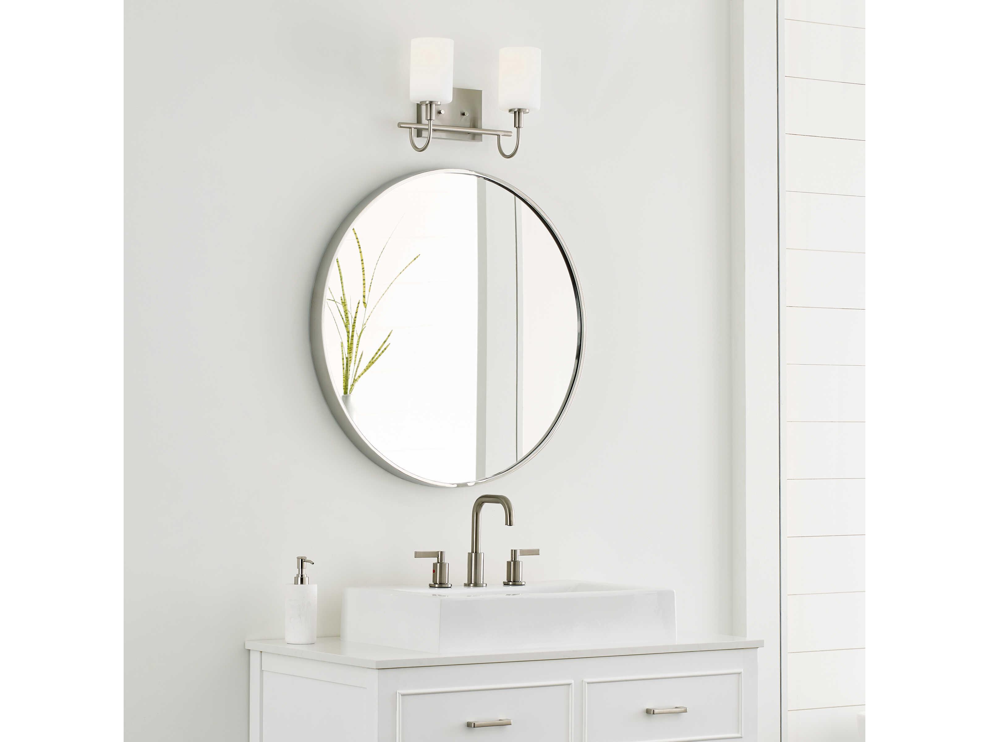 Visual Comfort Studio Oak Moore 2-Light Brushed Nickel Vanity Light