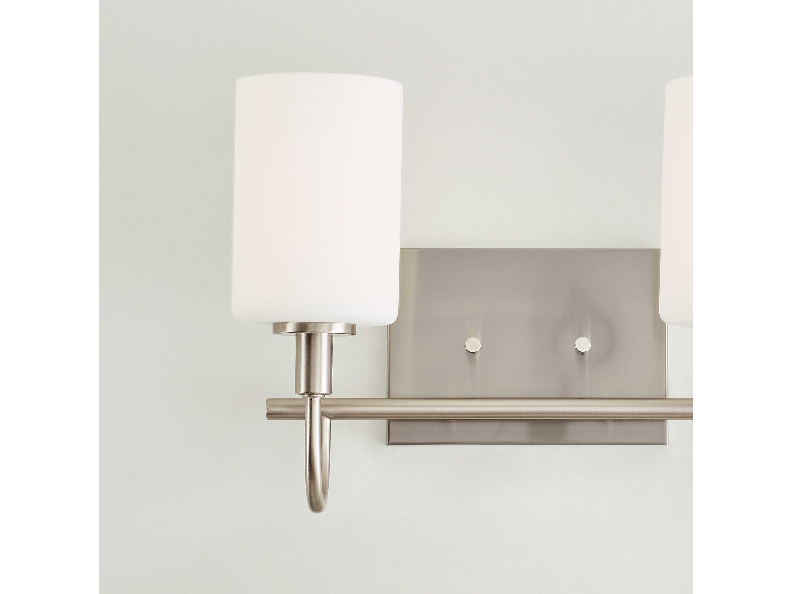 Visual Comfort Studio Oak Moore 2-Light Brushed Nickel Vanity Light