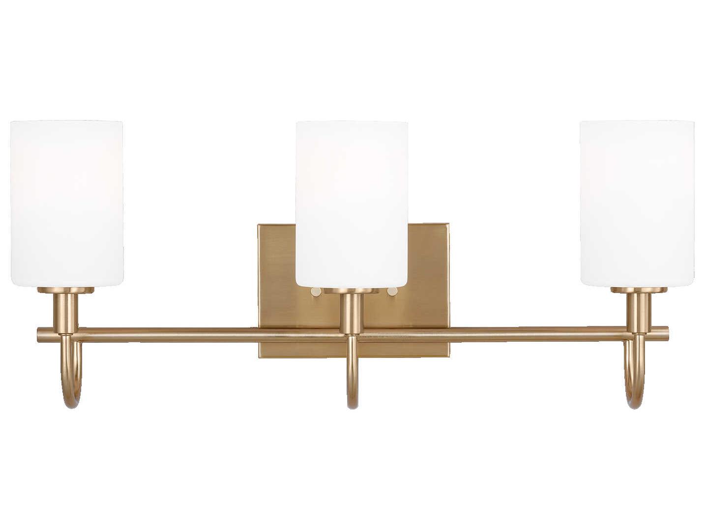 Visual Comfort Studio Oak Moore 3-Light Satin Brass Vanity Light