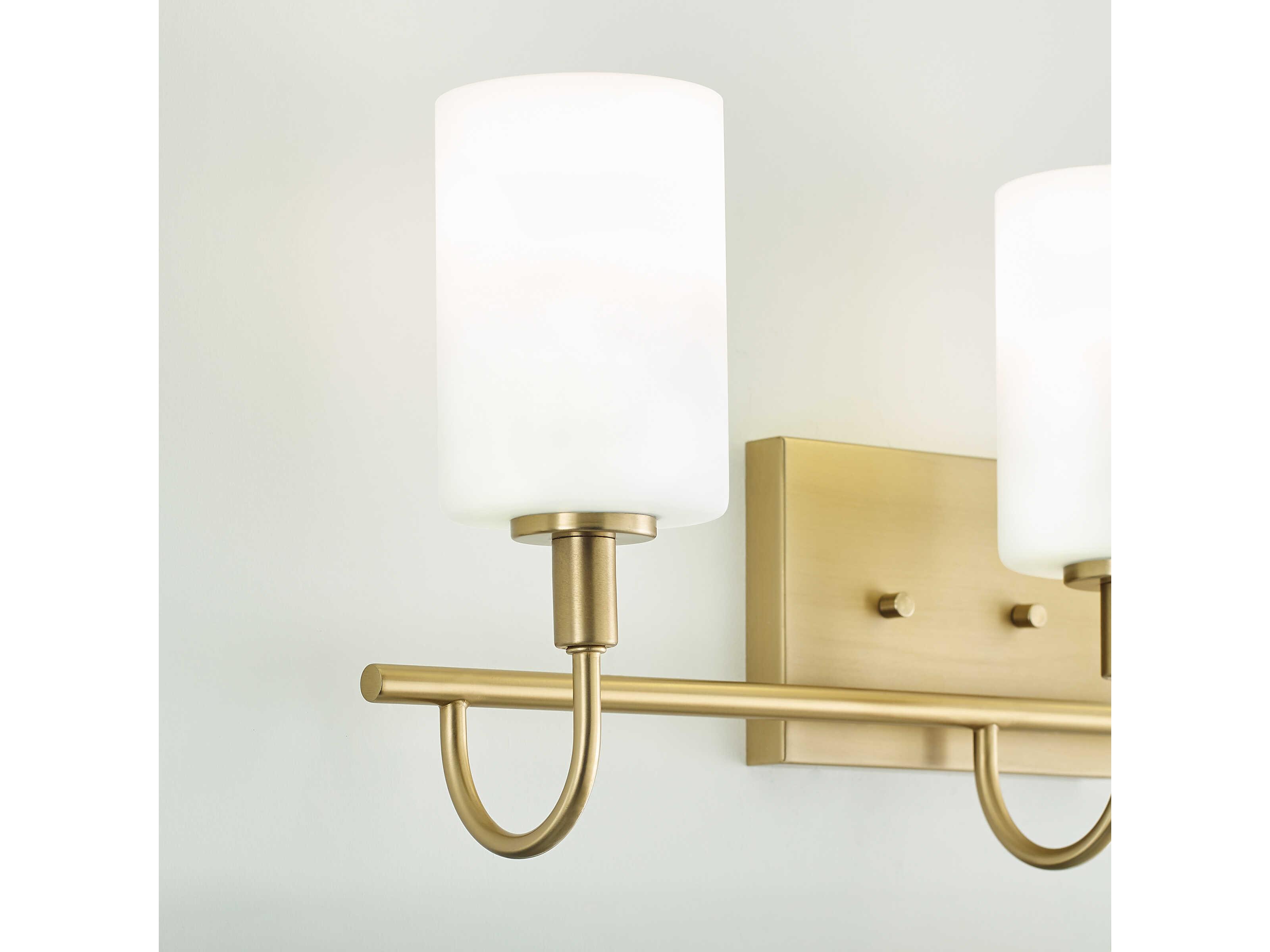 Visual Comfort Studio Oak Moore 3-Light Satin Brass Vanity Light