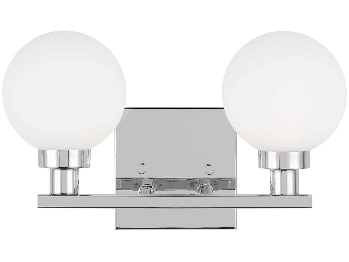 Visual Comfort Studio Clybourn 2-Light Chrome Vanity Light