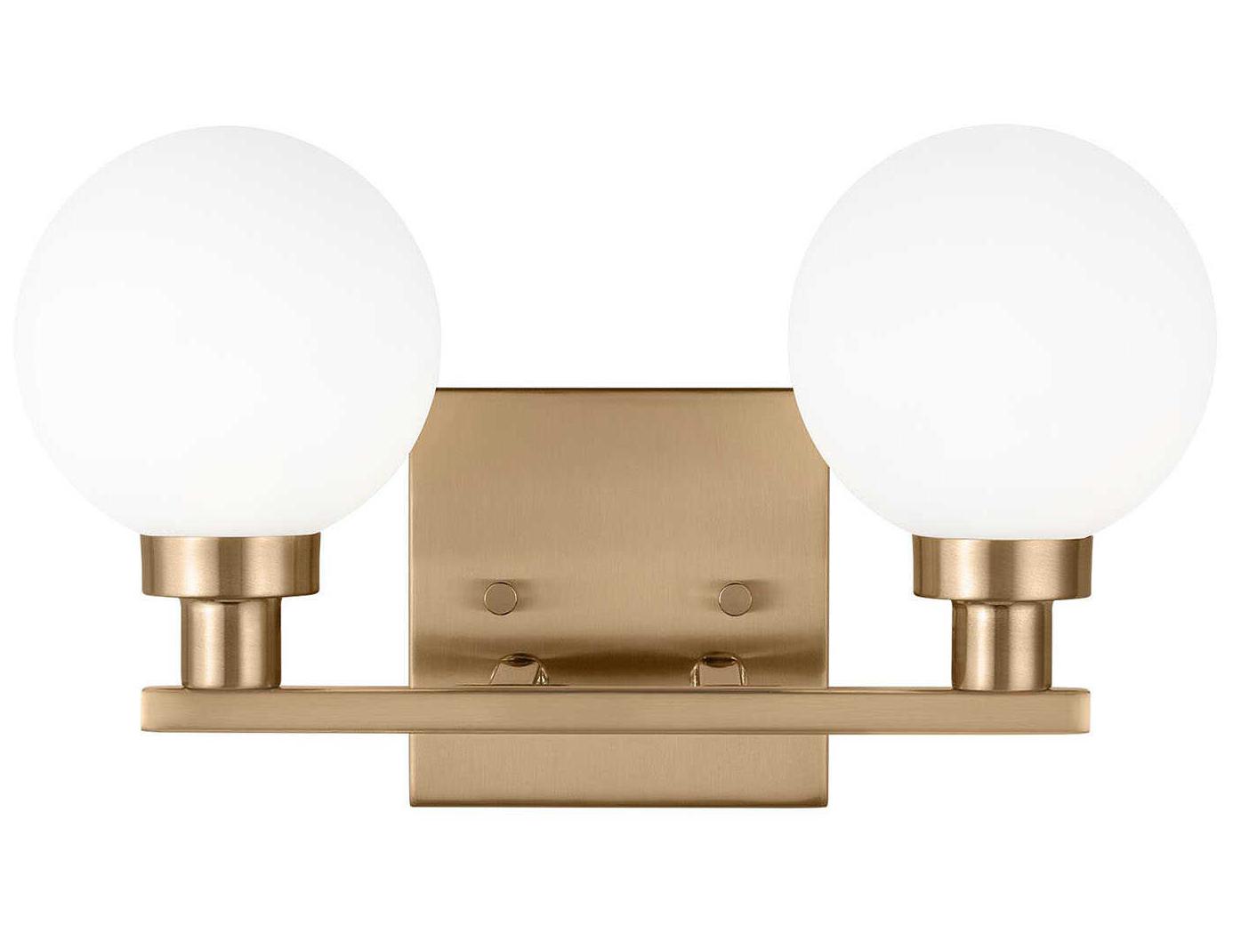 Visual Comfort Studio Clybourn 2-Light Satin Brass Vanity Light