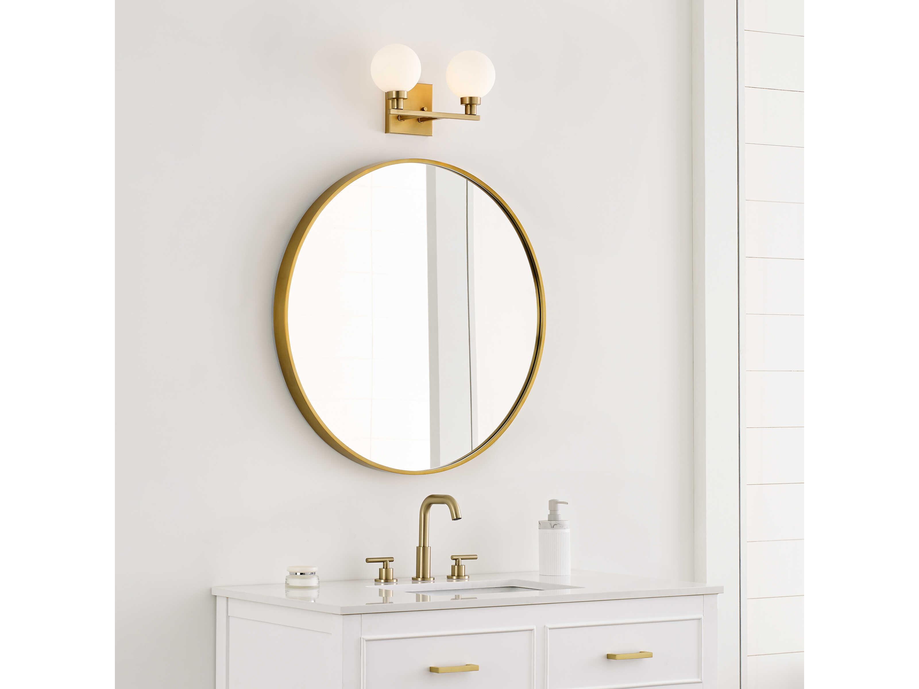 Visual Comfort Studio Clybourn 2-Light Satin Brass Vanity Light