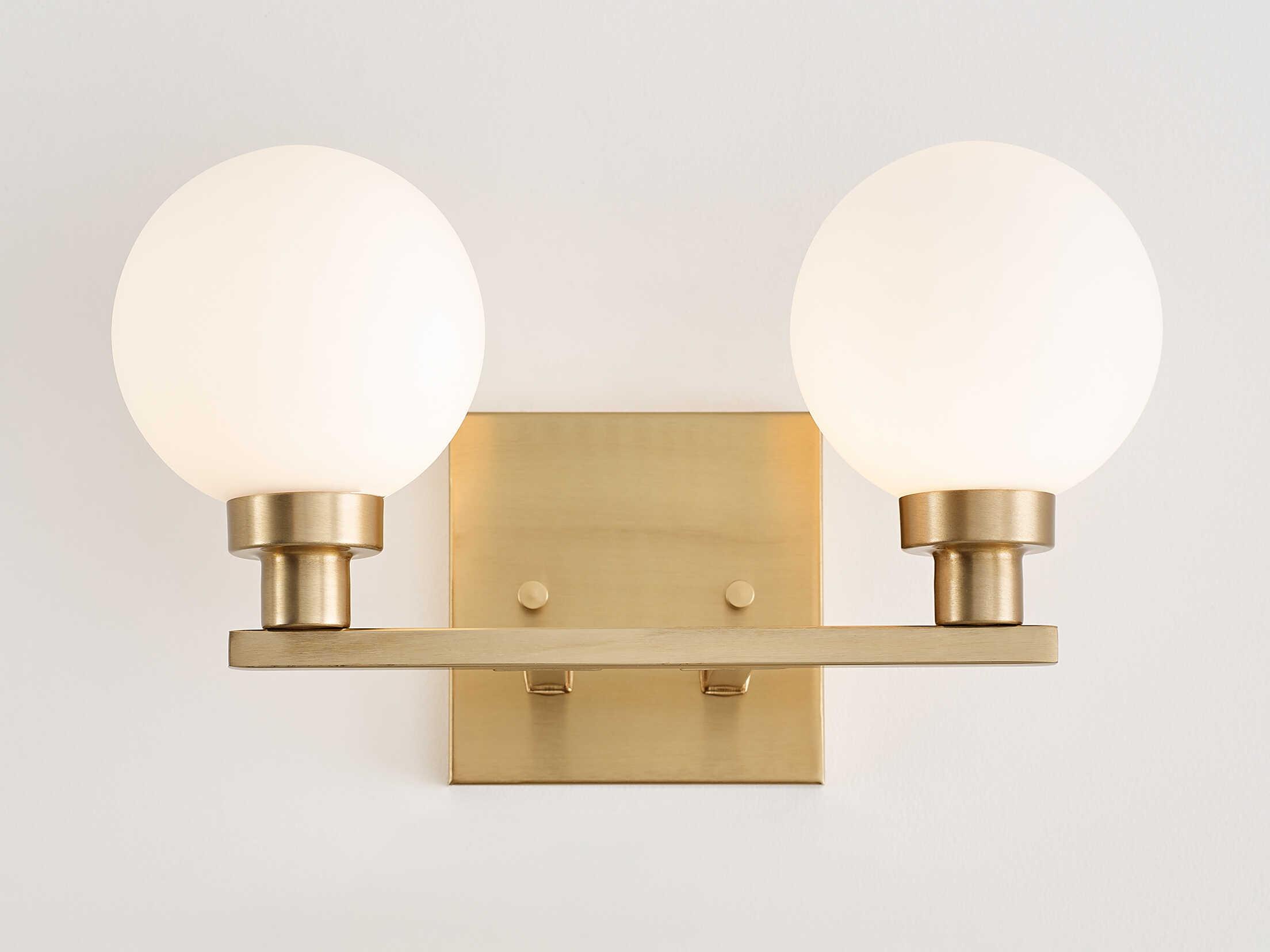 Visual Comfort Studio Clybourn 2-Light Satin Brass Vanity Light
