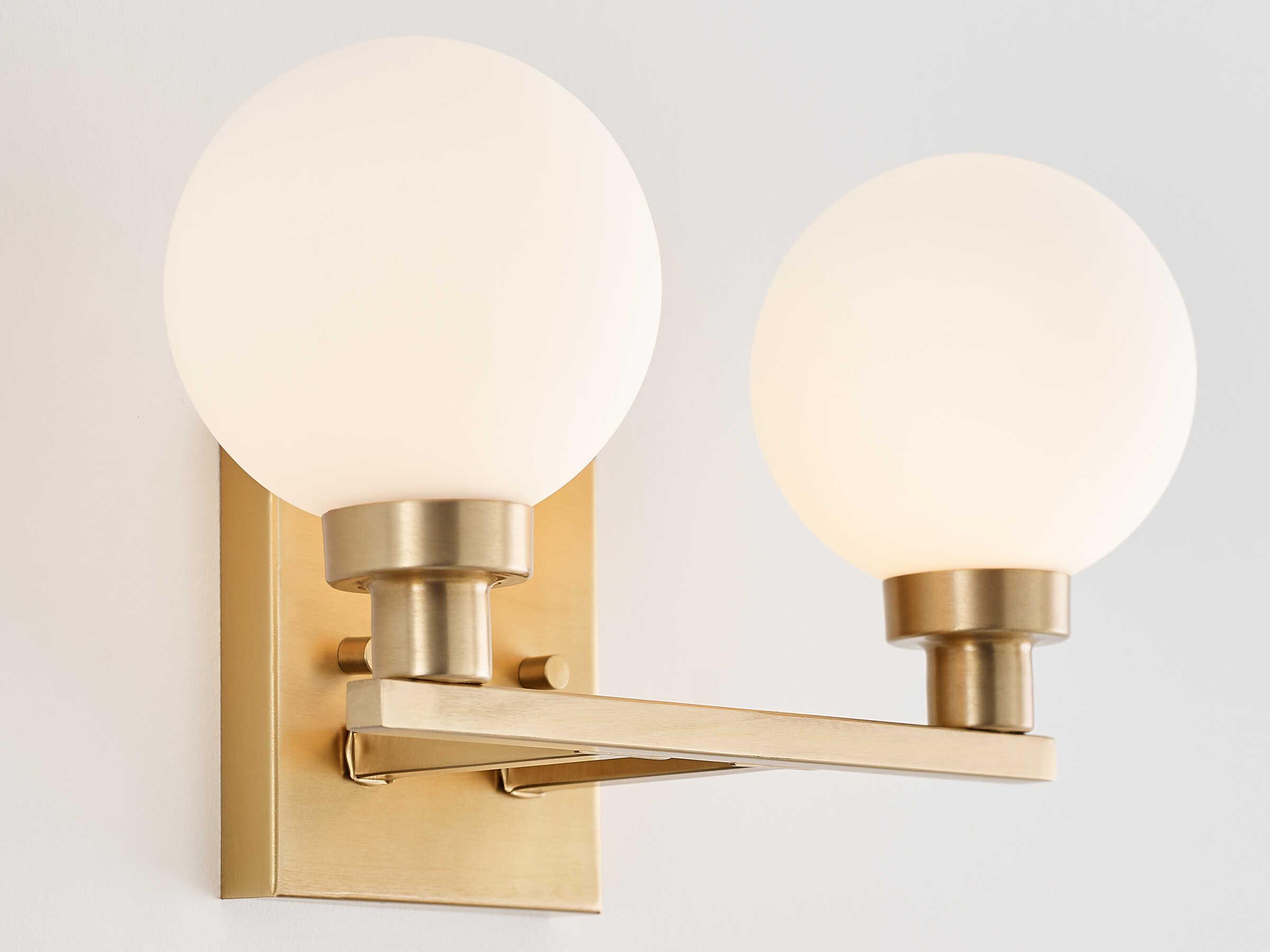Visual Comfort Studio Clybourn 2-Light Satin Brass Vanity Light
