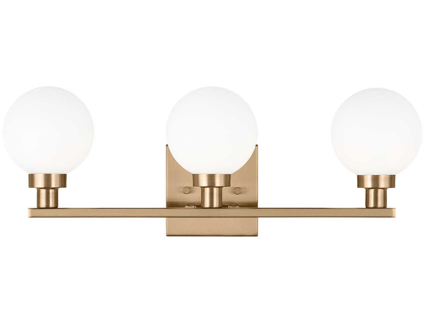 Visual Comfort Studio Clybourn 3-Light Satin Brass Vanity Light