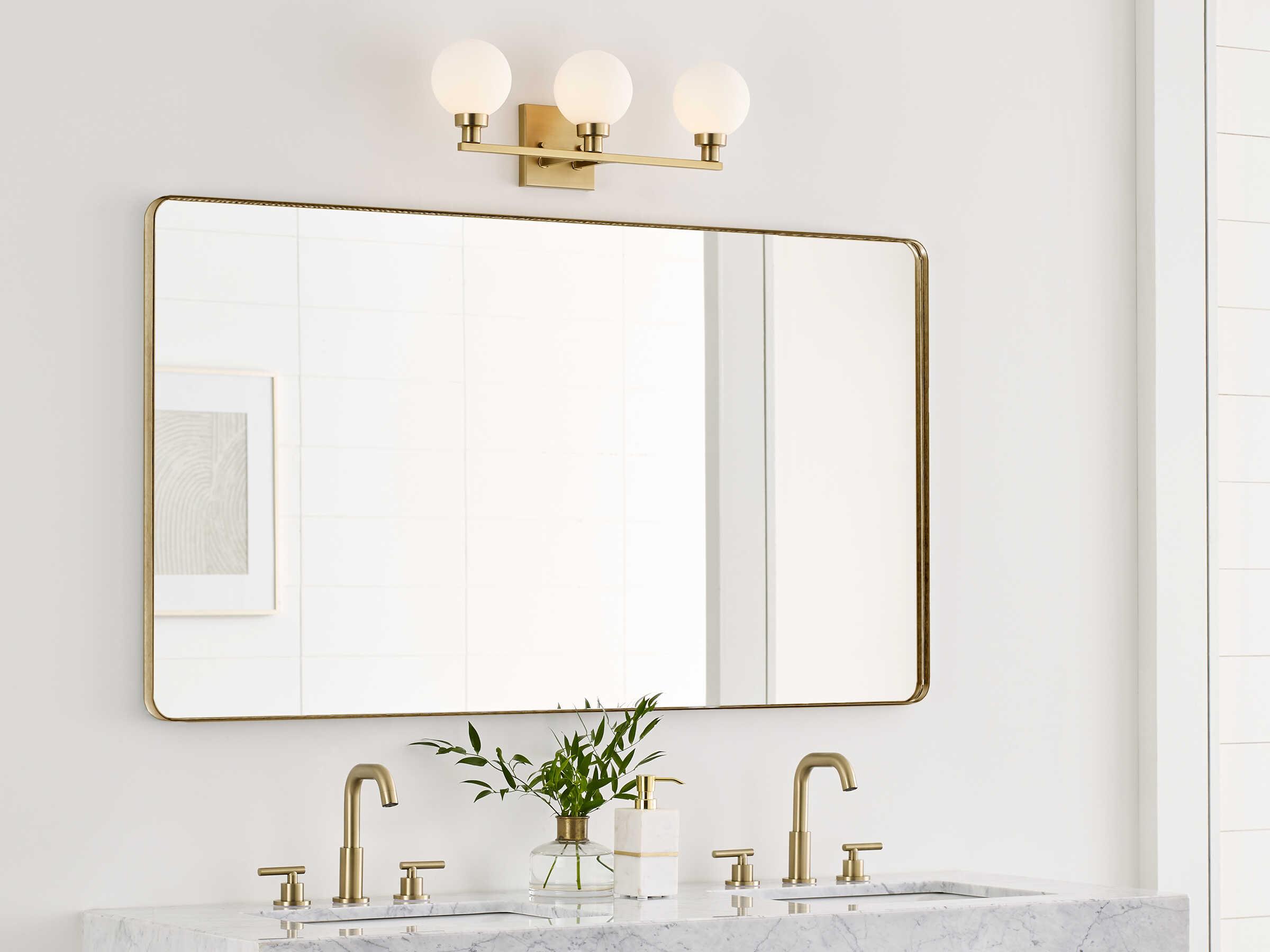 Visual Comfort Studio Clybourn 3-Light Satin Brass Vanity Light