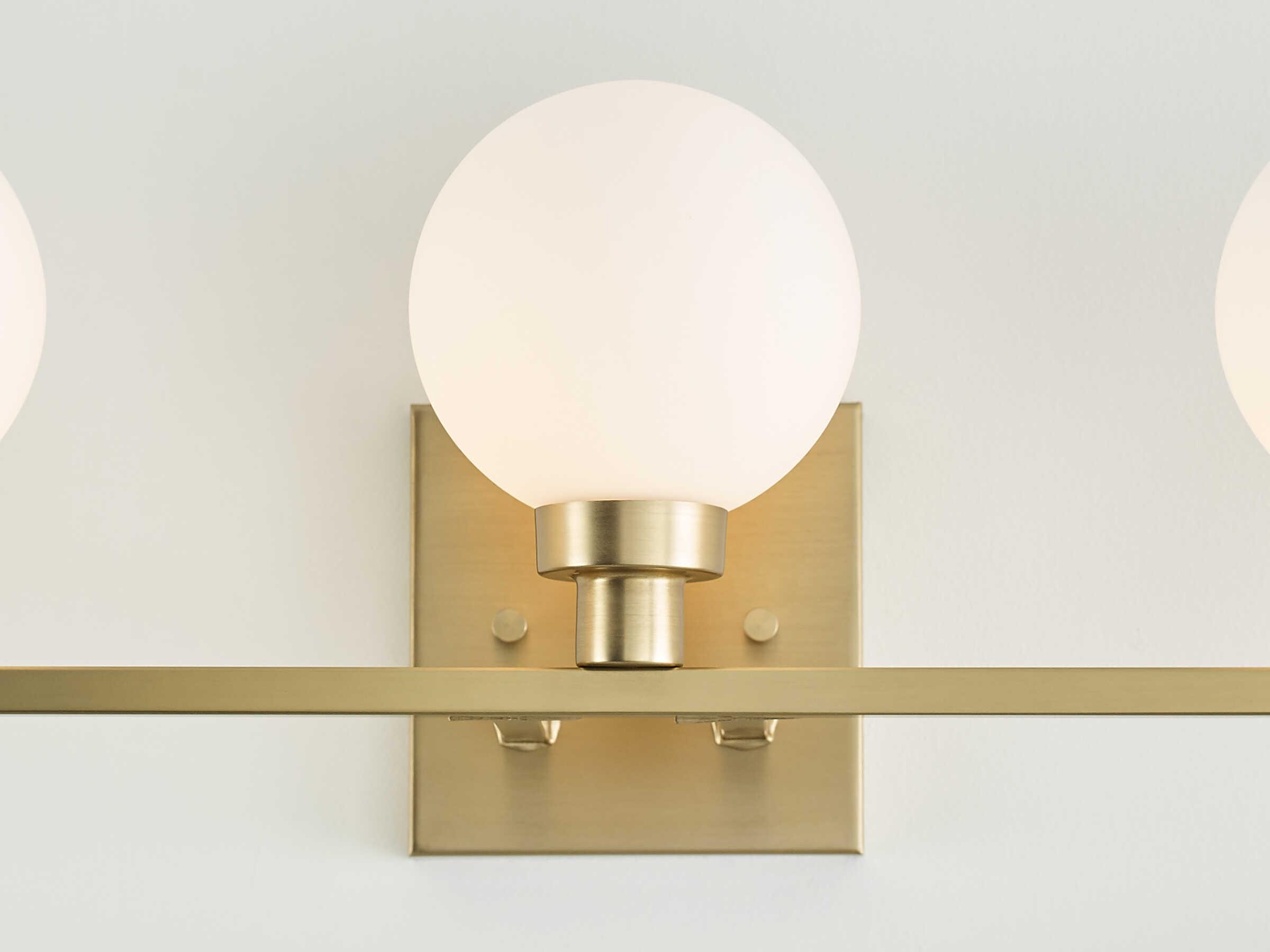 Visual Comfort Studio Clybourn 3-Light Satin Brass Vanity Light