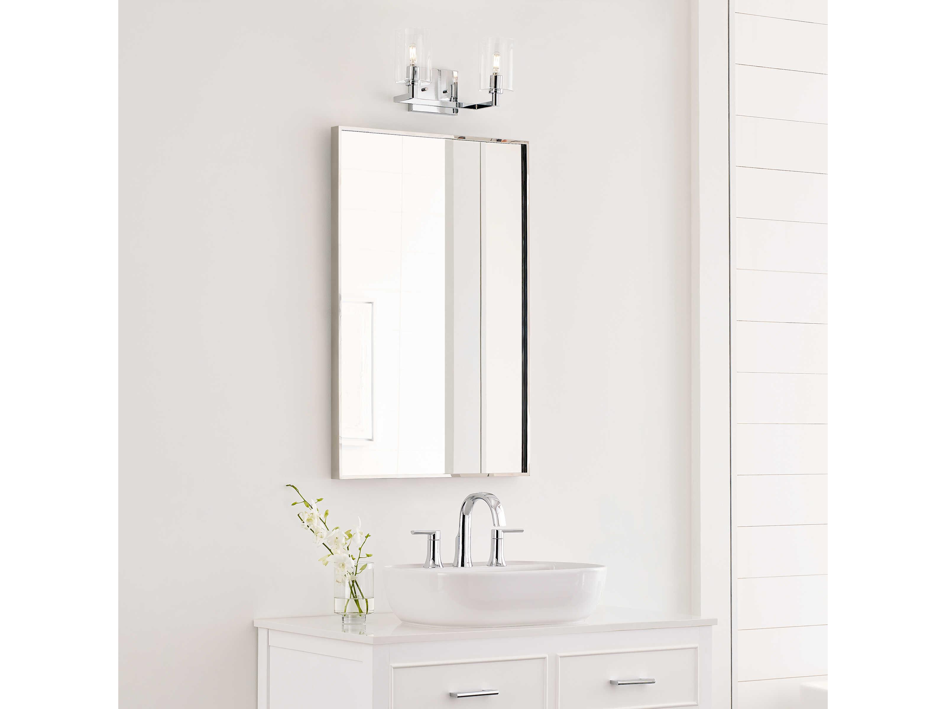 Visual Comfort Studio Fullton 2-Light Chrome Vanity Light