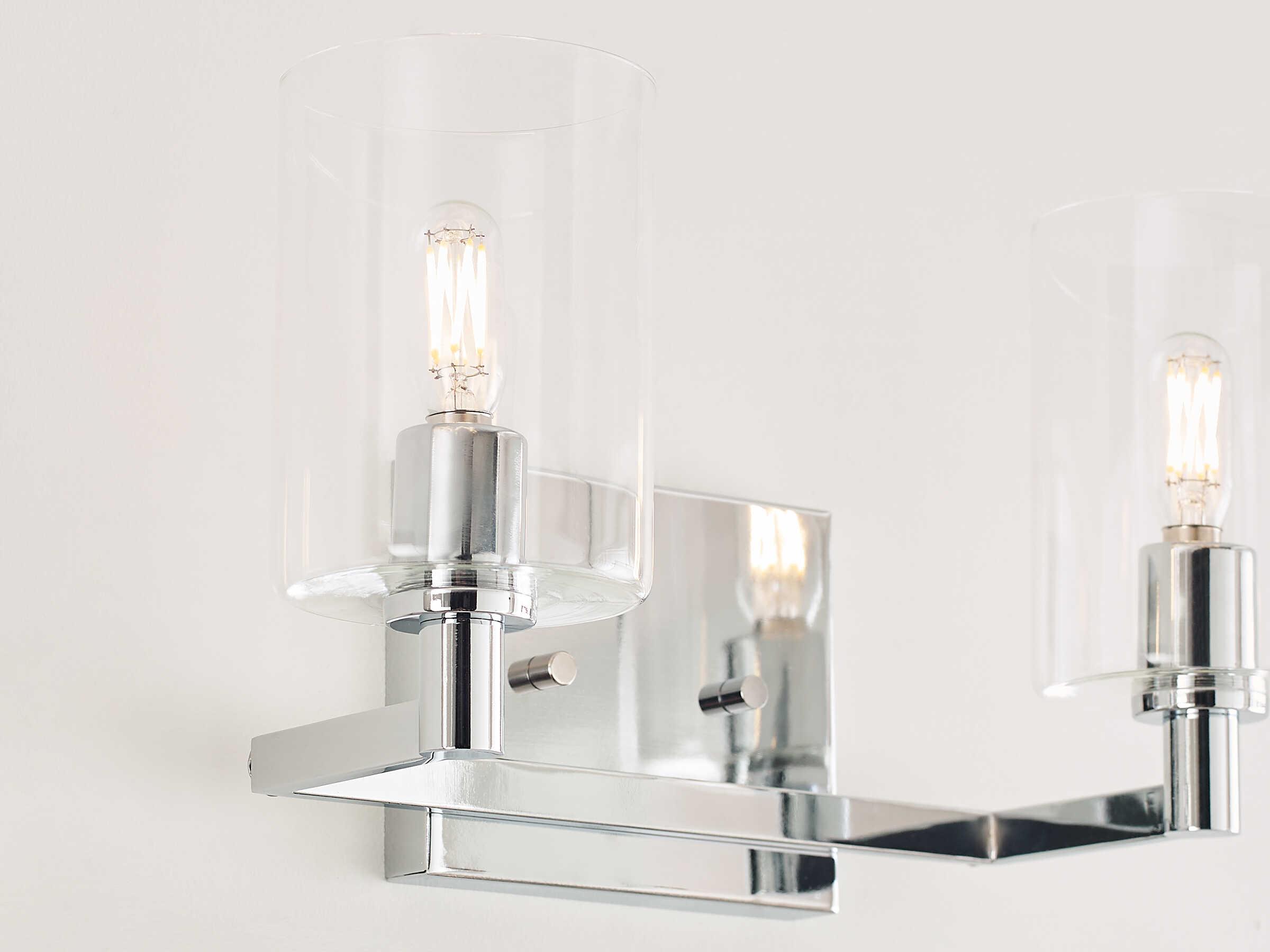 Visual Comfort Studio Fullton 2-Light Chrome Vanity Light