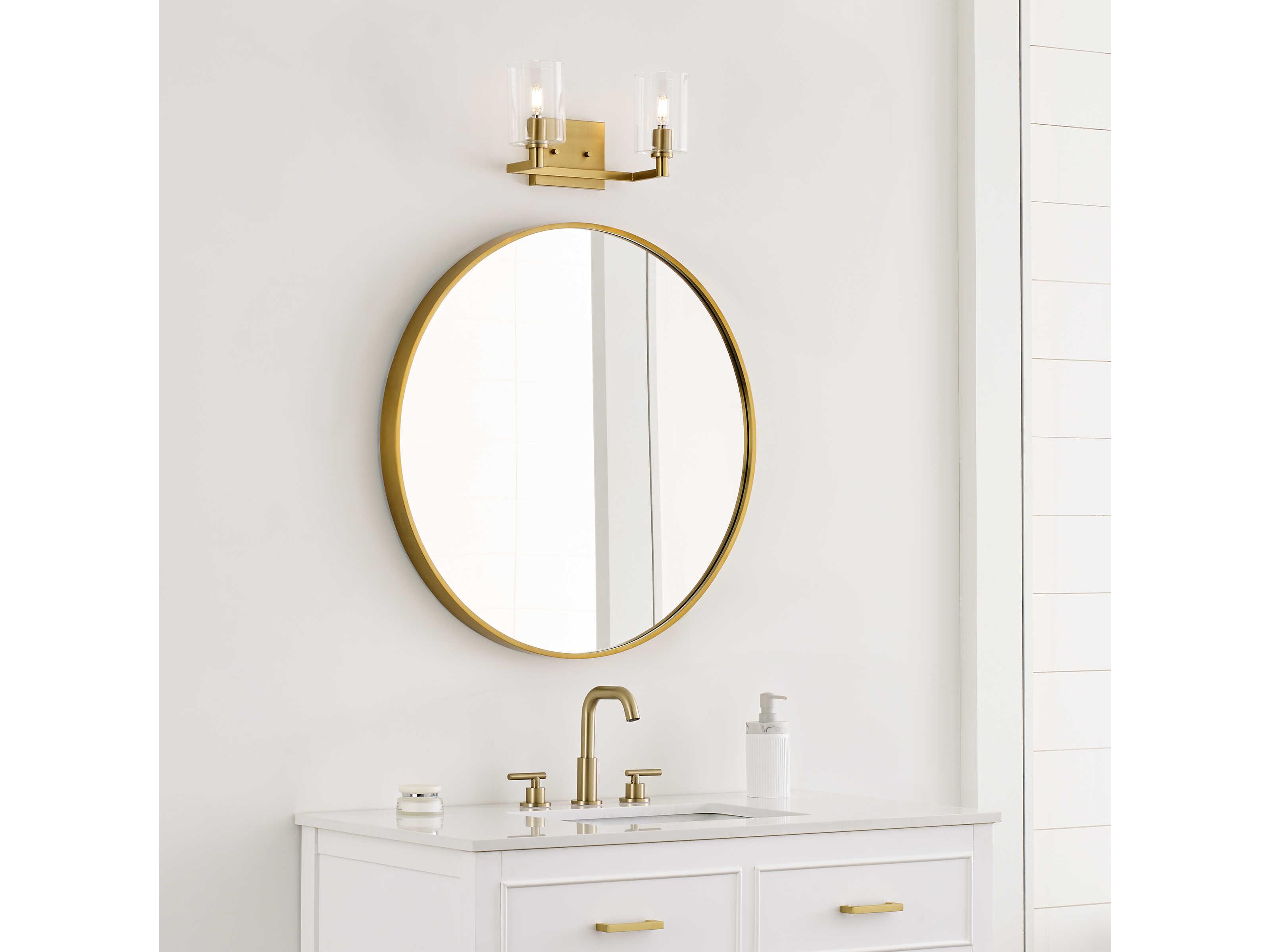 Visual Comfort Studio Fullton 2-Light Satin Brass Vanity Light