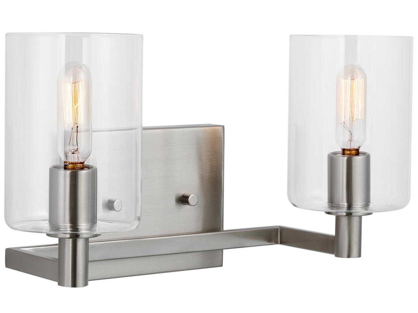 Visual Comfort Studio Fullton 2-Light Brushed Nickel Vanity Light