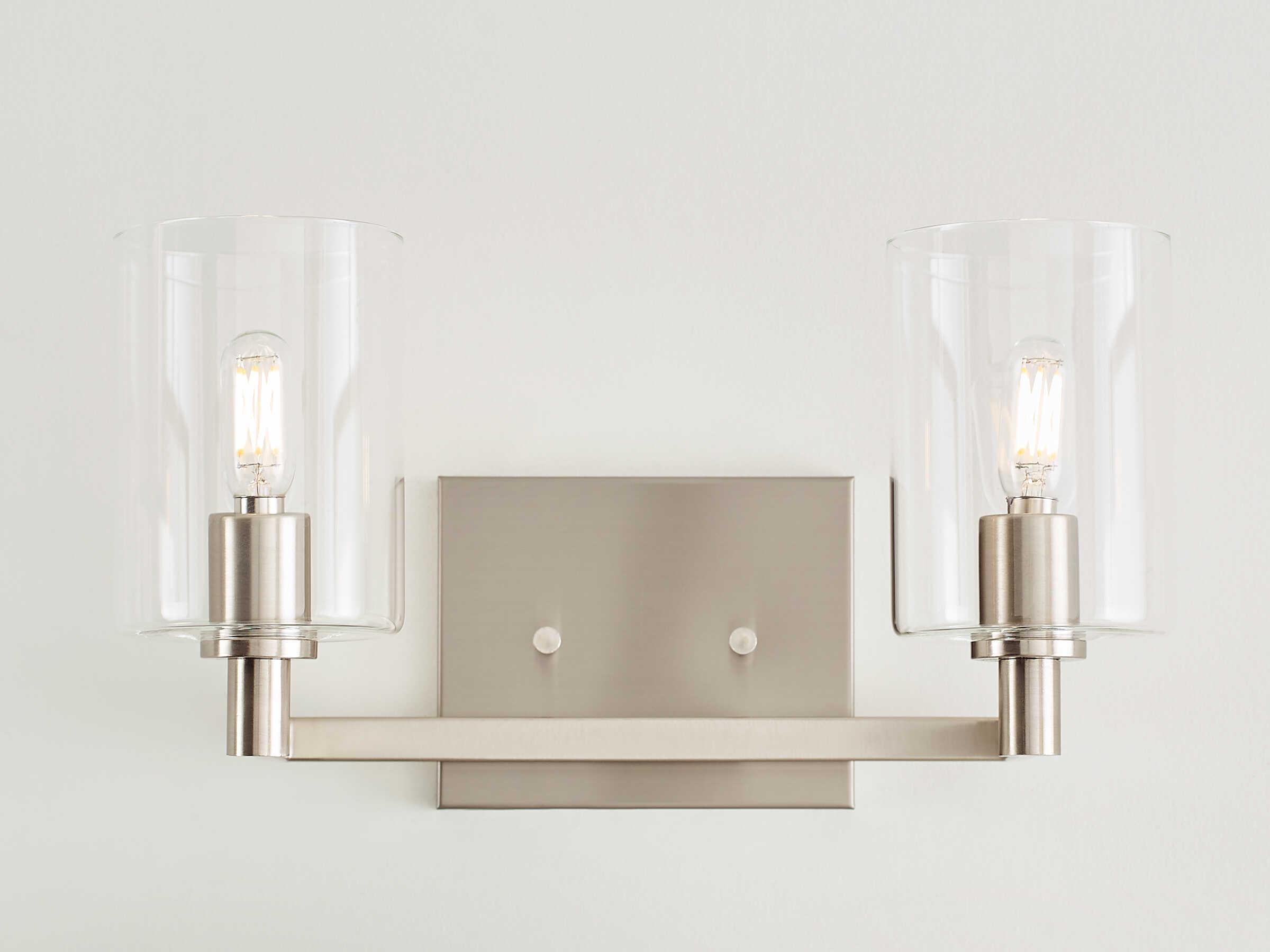 Visual Comfort Studio Fullton 2-Light Brushed Nickel Vanity Light