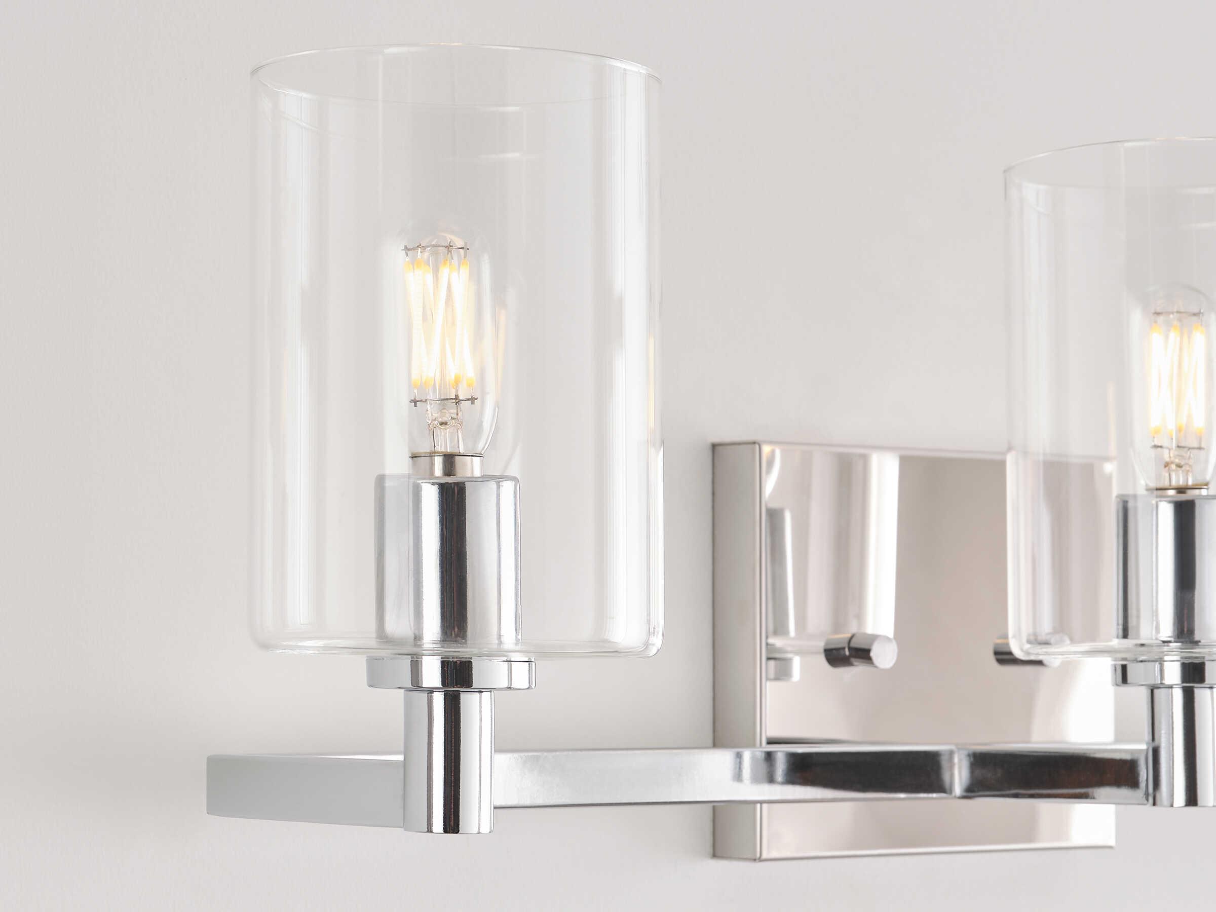 Visual Comfort Studio Fullton 3-Light Chrome Vanity Light