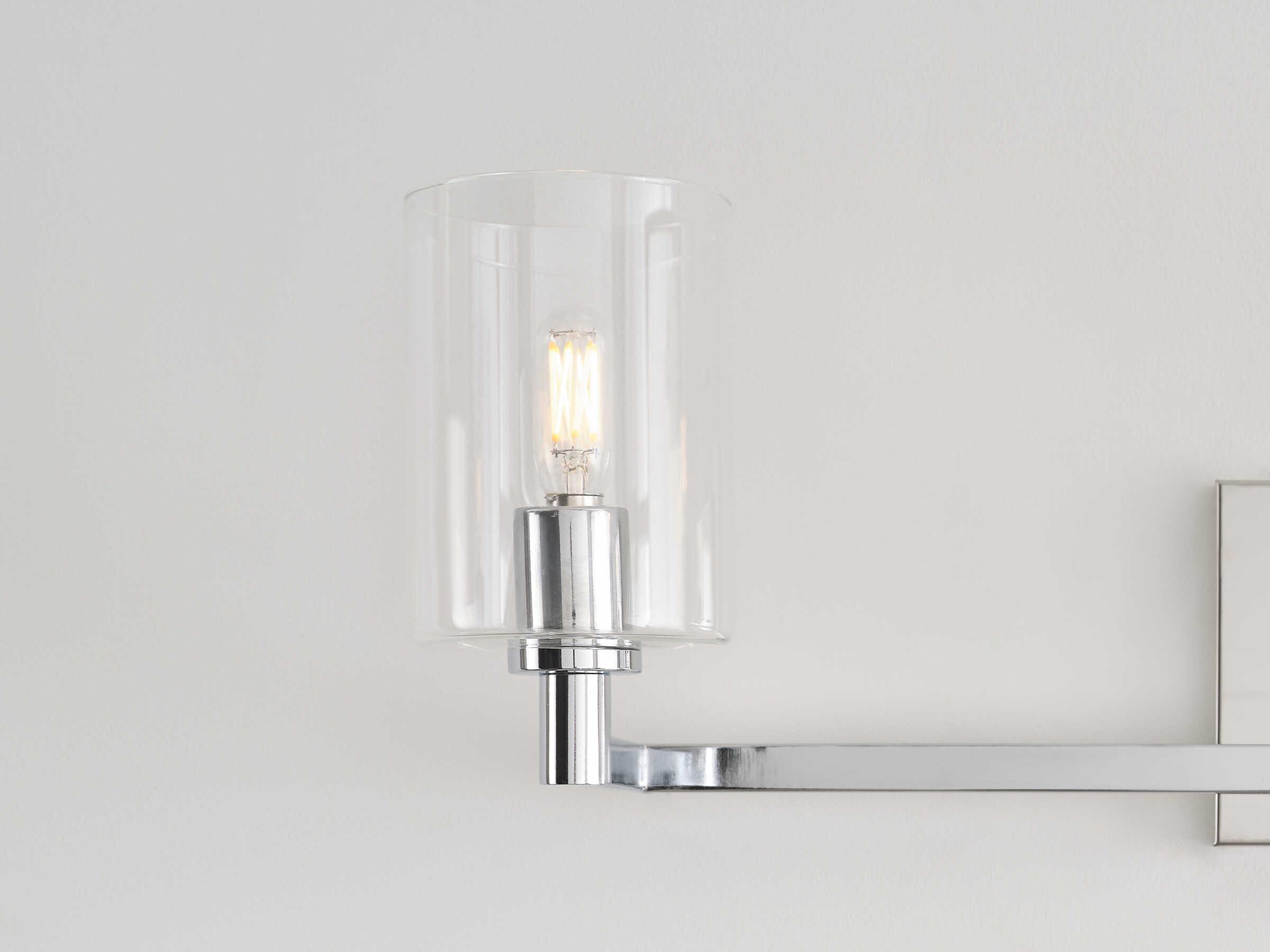 Visual Comfort Studio Fullton 3-Light Chrome Vanity Light