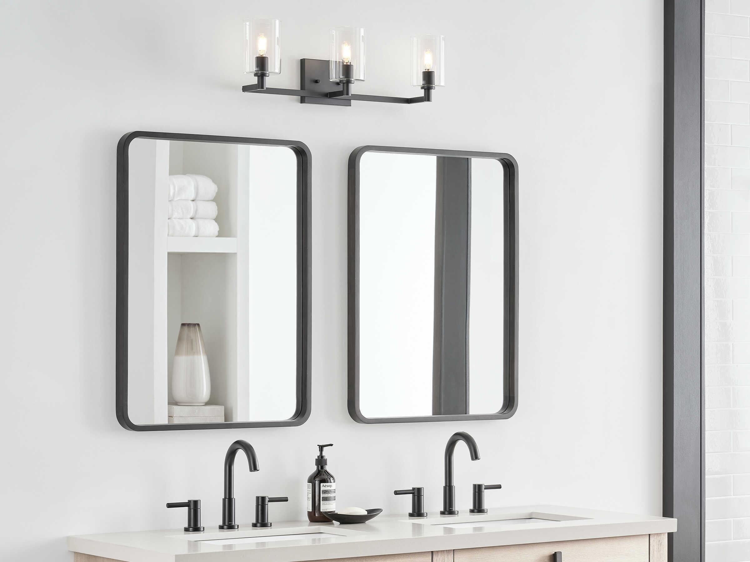 Visual Comfort Studio Fullton 3-Light Midnight Black Vanity Light