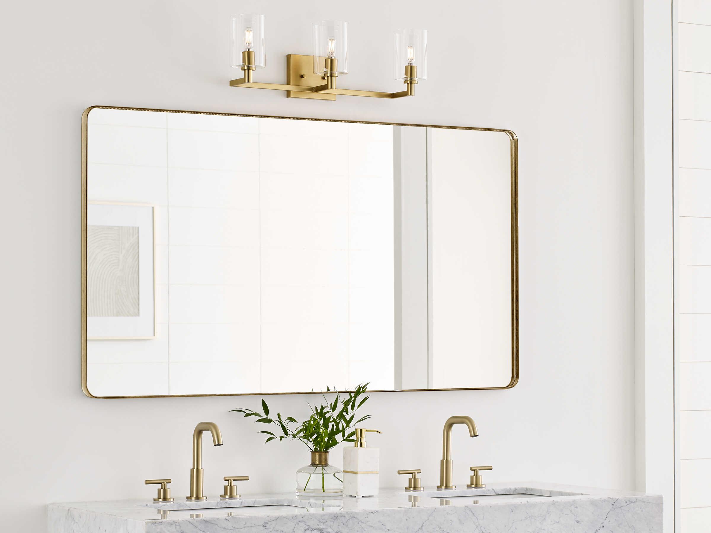 Visual Comfort Studio Fullton 3-Light Satin Brass Vanity Light