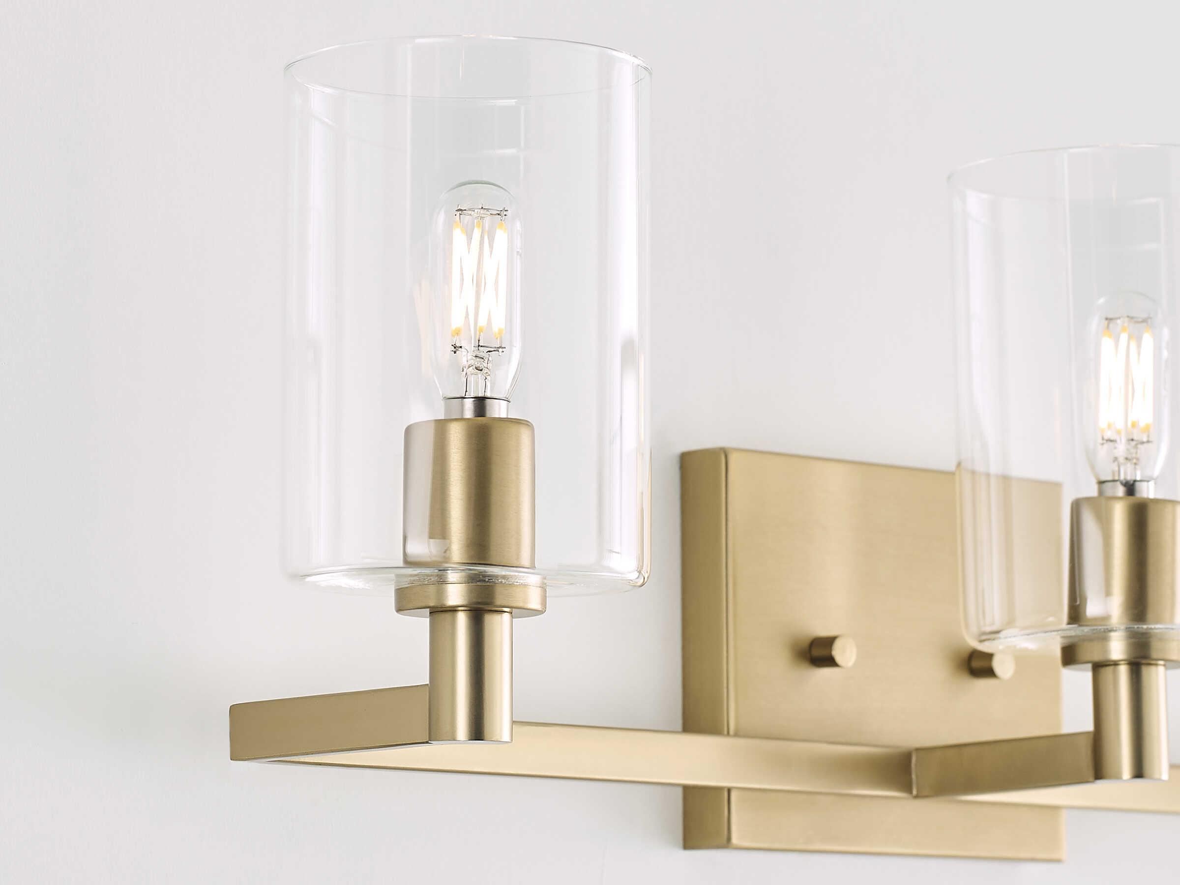 Visual Comfort Studio Fullton 3-Light Satin Brass Vanity Light