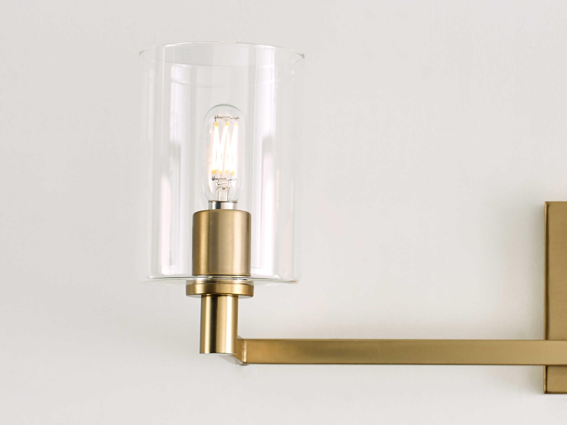 Visual Comfort Studio Fullton 3-Light Satin Brass Vanity Light