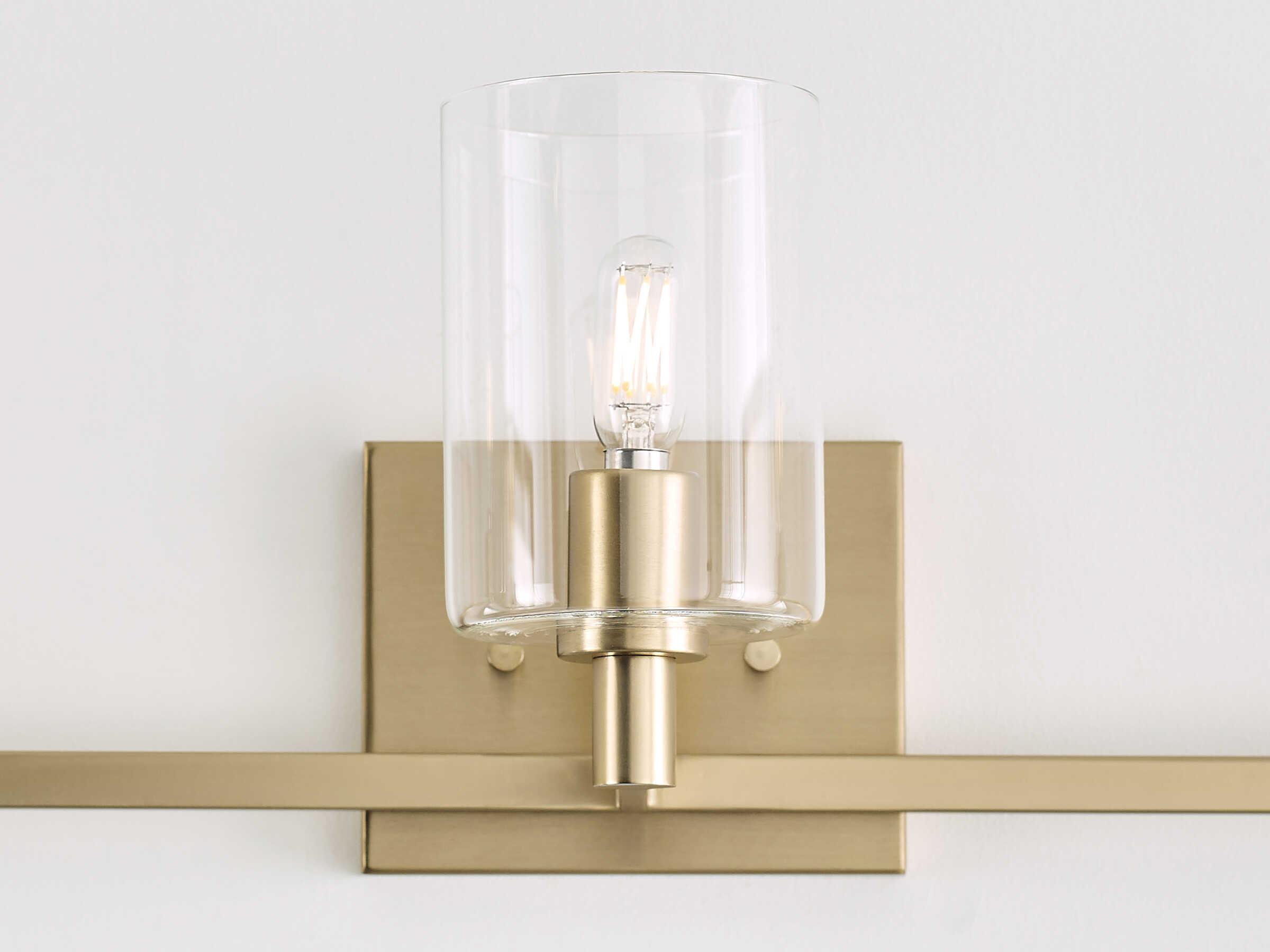 Visual Comfort Studio Fullton 3-Light Satin Brass Vanity Light